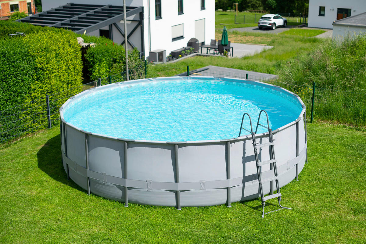 Summer Waves Poolset Elite B/H/L: ca. 549x132x549 cm Elite - grau (549,00/549,00/132,00cm) - Summer Waves