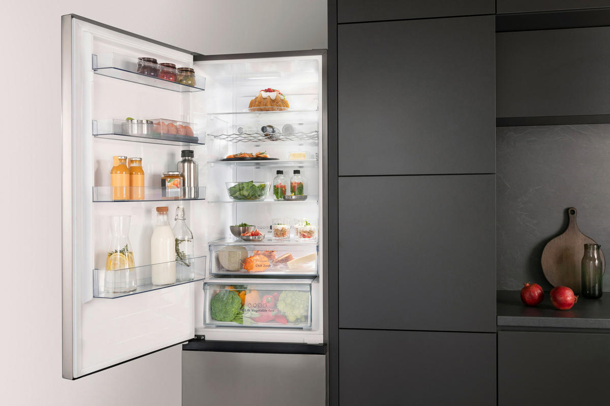 Hisense Kühl-/Gefrierkombination RM469N4ACD Silbergrau Kühl-Gefrierkombi RM469N4ACD - Silbergrau - Hisense
