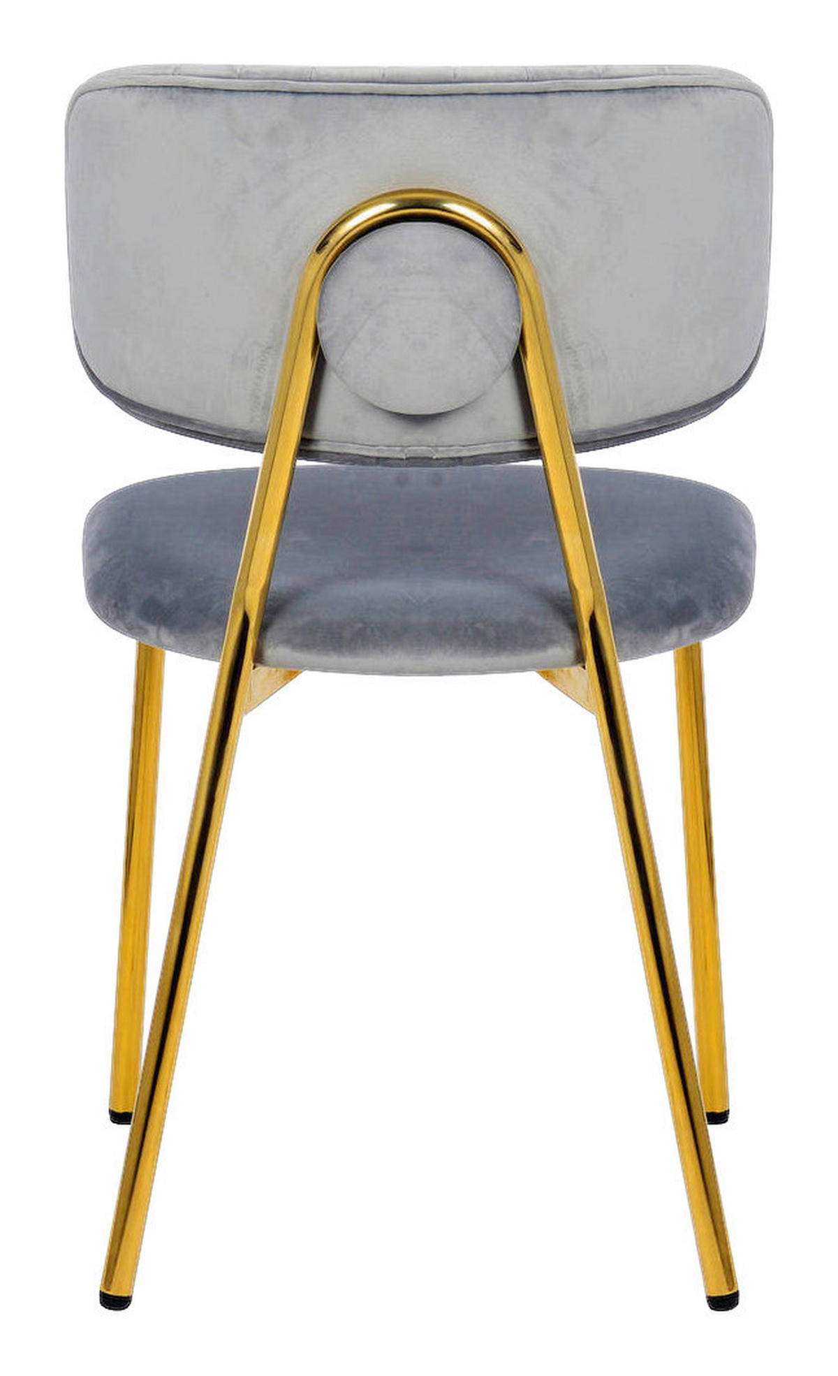 Stuhl Kian 100 2er-Set grau Microfaser B/H/T: ca. 47x80x51 cm Kian 100 2er-Set - gold/grau (47,00/80,00/51,00cm) - 360 Living