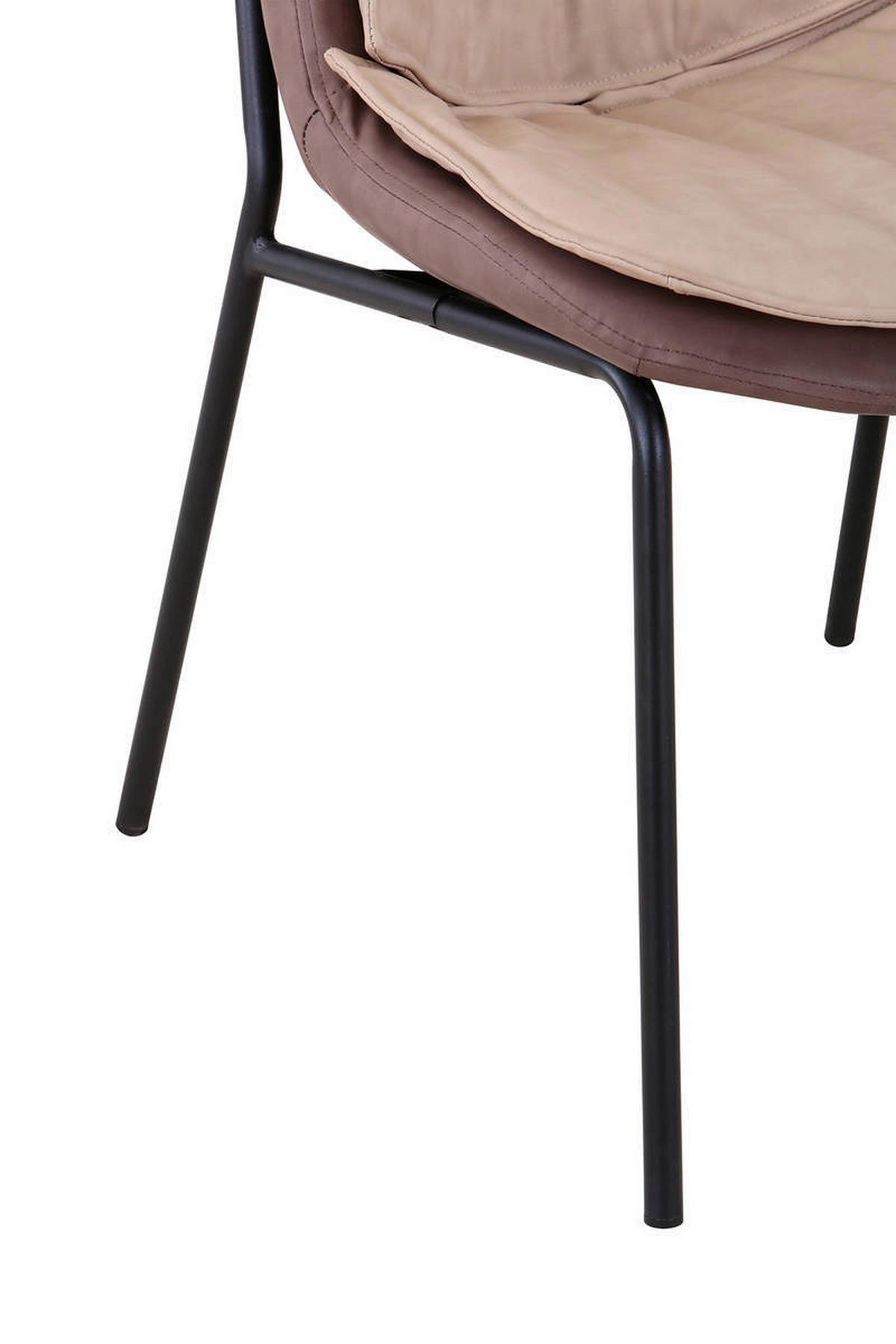 Stuhl Brady 200 beige hellbraun Kunstleder Kunstleder B/H/T: ca. 54x84x64 cm Brady 200 - beige/schwarz (54,00/84,00/64,00cm) - 360 Living