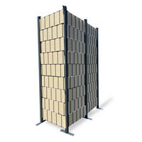 Grasekamp Paravent Eppan anthrazit Stahl B/H/L: ca. 25x184x195 cm Eppan - beige/anthrazit (195,00/25,00/184,00cm) - Grasekamp