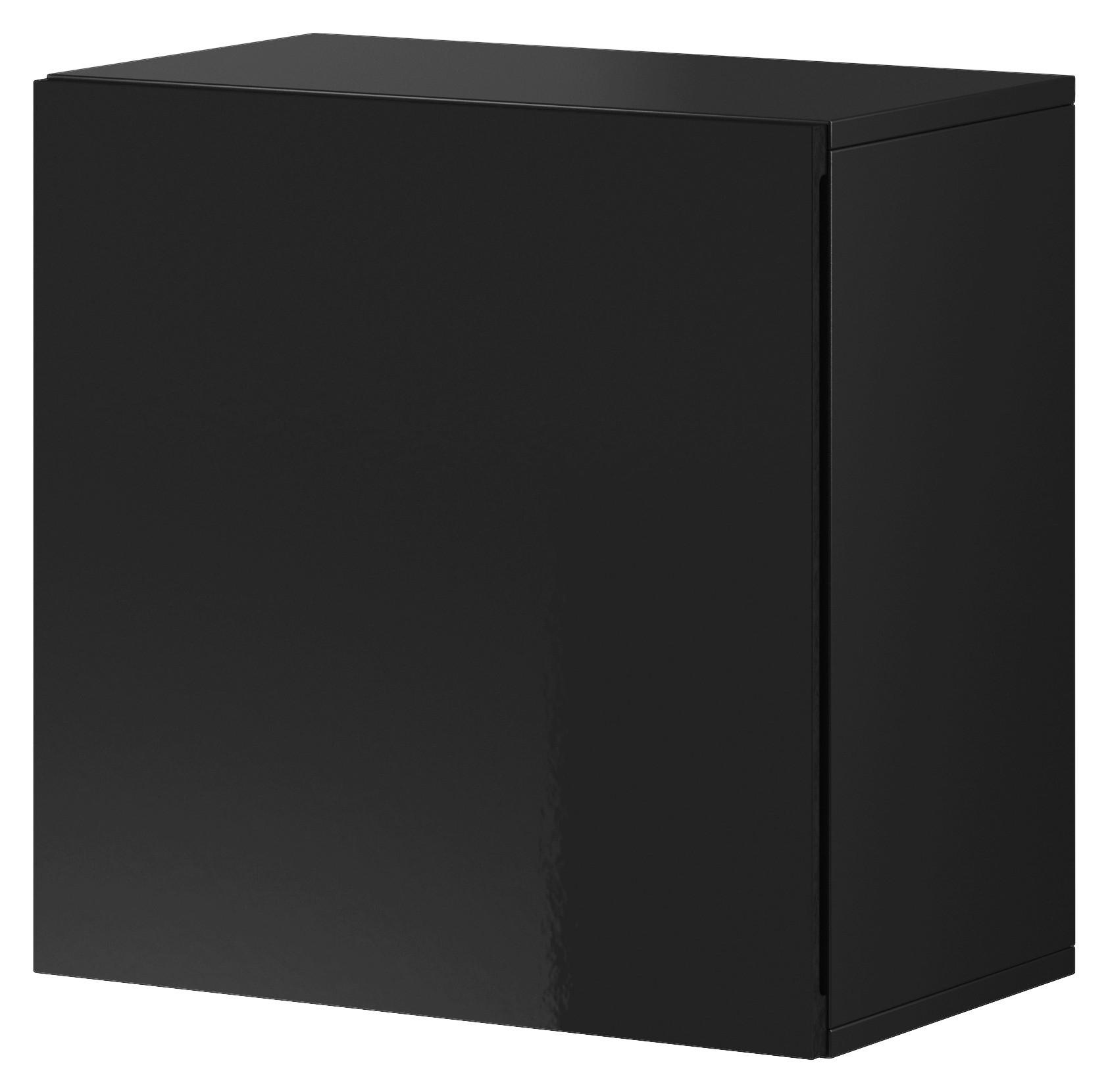 Hängeschrank VIVIEN schwarz schwarz glanz B/H/T: ca. 50x50x30 cm VIVIEN - schwarz (50,00/50,00/30,00cm) - WIPMEB