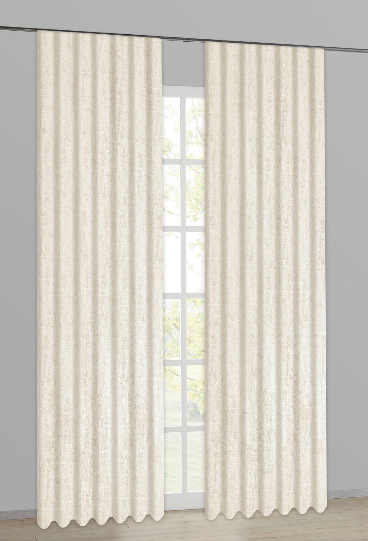 Dekovorhang Eden champagner B/L: ca. 135x245 cm Eden - champagner (135,00/245,00cm)