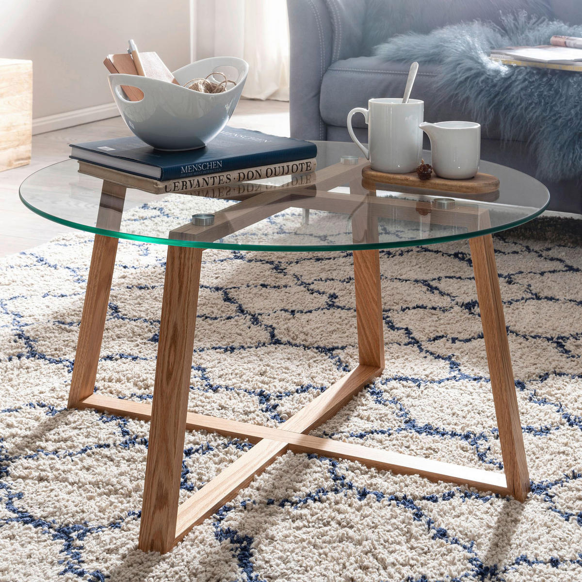Couchtisch natur B/H/T: ca. 78x41x78 cm Couchtisch - natur (78,00/41,00/78,00cm) - Wohnling