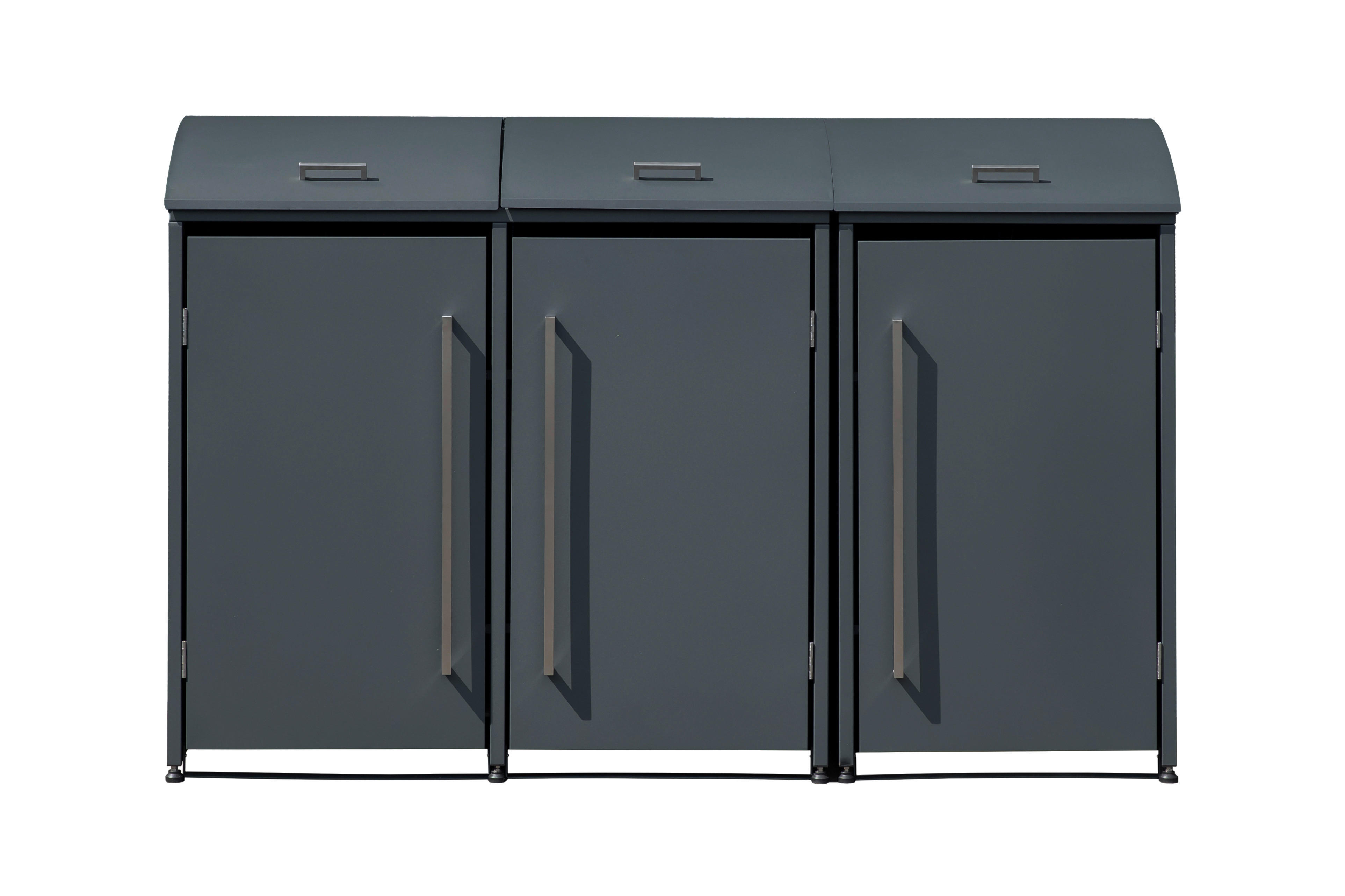 Westmann Mülltonnenbox Moderna anthrazit B/H/L: ca. 211x135x83 cm Moderna - anthrazit (83,00/211,00/135,00cm) - Westmann