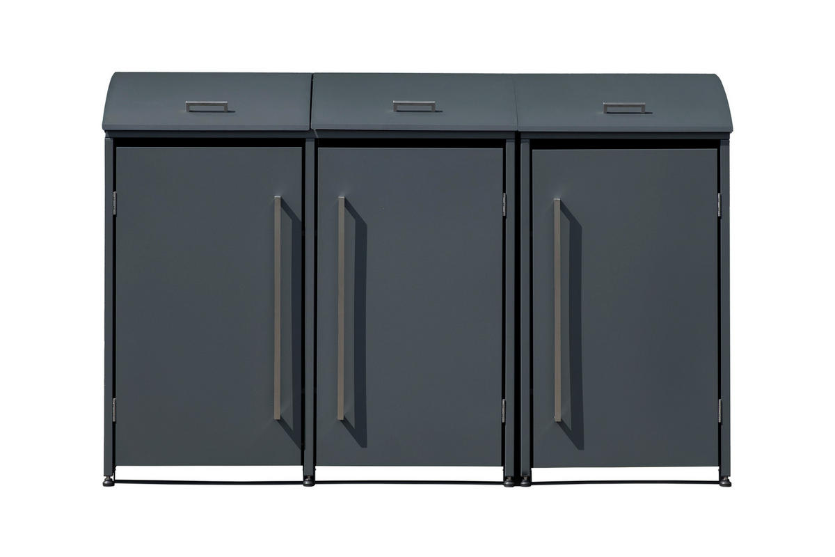 Westmann Mülltonnenbox Moderna anthrazit B/H/L: ca. 211x135x83 cm Moderna - anthrazit (83,00/211,00/135,00cm) - Westmann