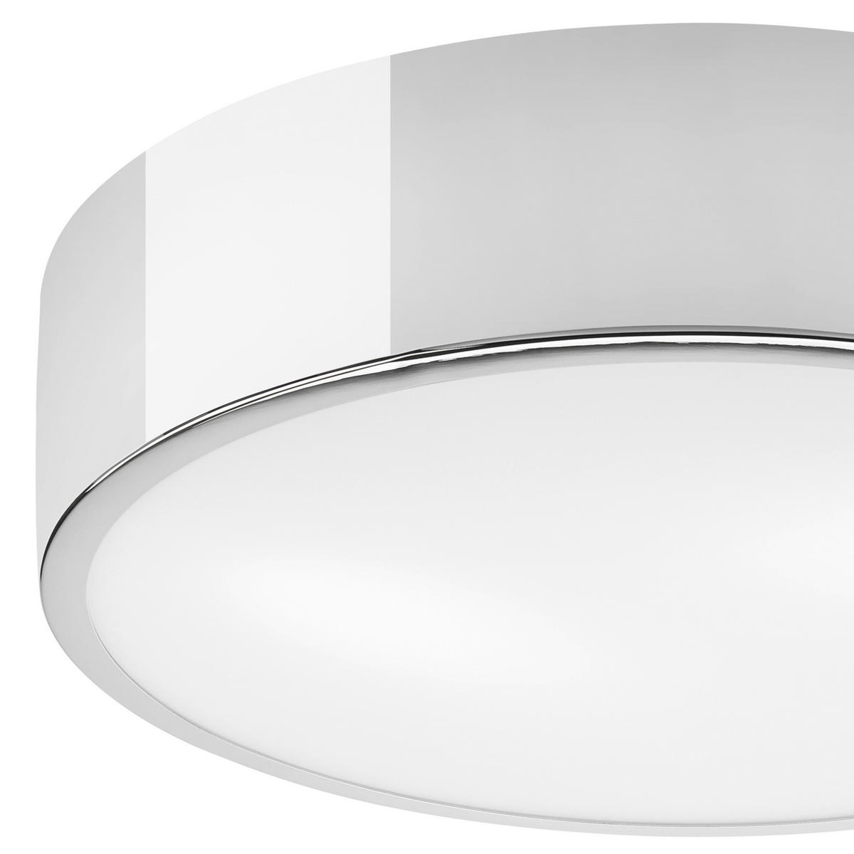 Lamkur Deckenleuchte Chrom Stahl B/H/L: ca. 37x8x37 cm E27 2 Brennstellen DANTE - Chrom (37,00/37,00/8,00cm) - Lamkur