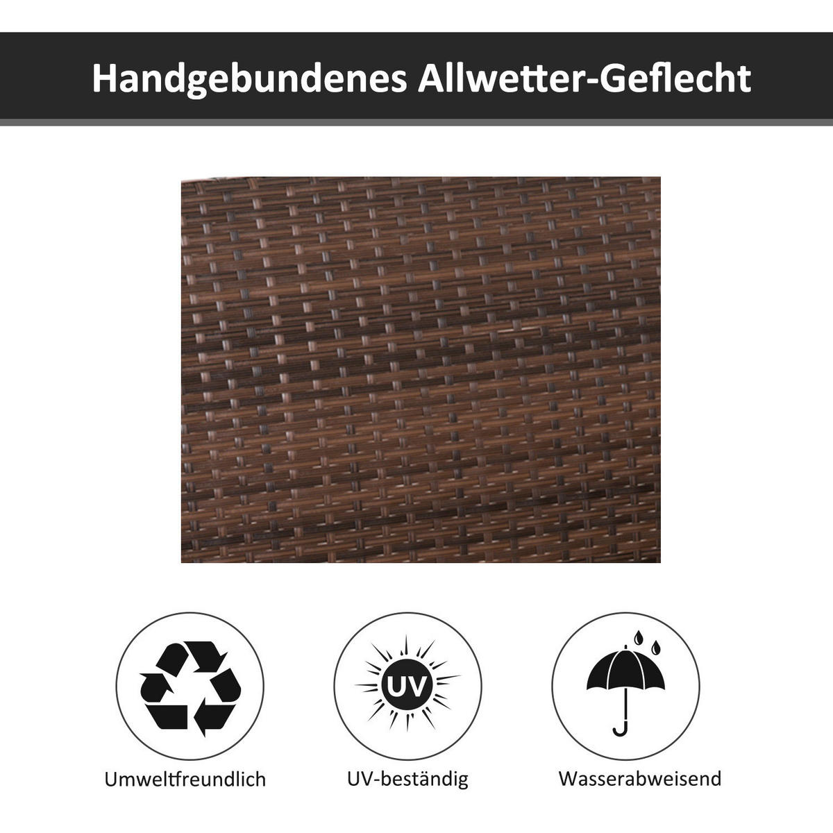 Outsunny Hollywoodschaukel braun Edelstahl B/H/L: ca. 65x127x60 cm Hollywoodschaukel_2-Sitzer - beige/braun (60,00/65,00/127,00cm) - Outsunny