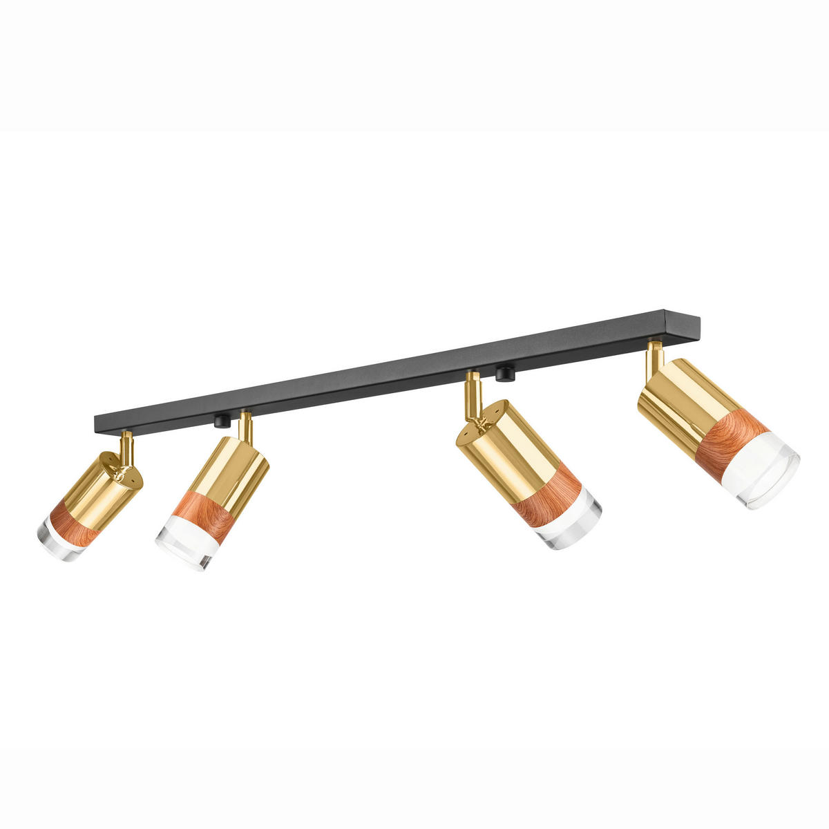 Lamkur Deckenleuchte gold Glas Stahl B/H/L: ca. 8x19x81 cm 4 Brennstellen AURORA - gold (81,00/8,00/19,00cm) - Lamkur