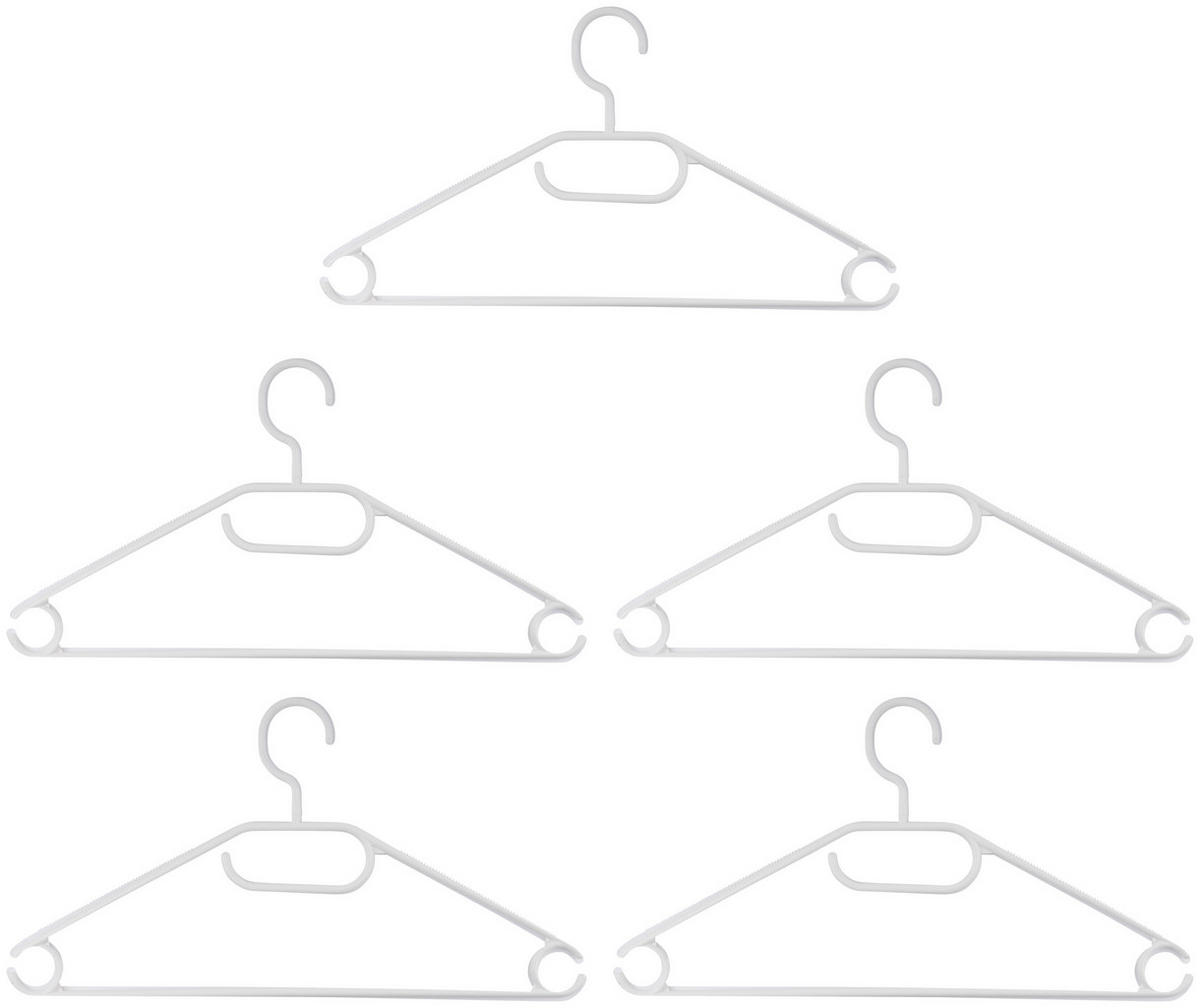 alpina Kleiderbügelset weiß Polypropylen Kleiderbügelset_10tlg. - weiß (40,00/21,80/6,80cm) - alpina