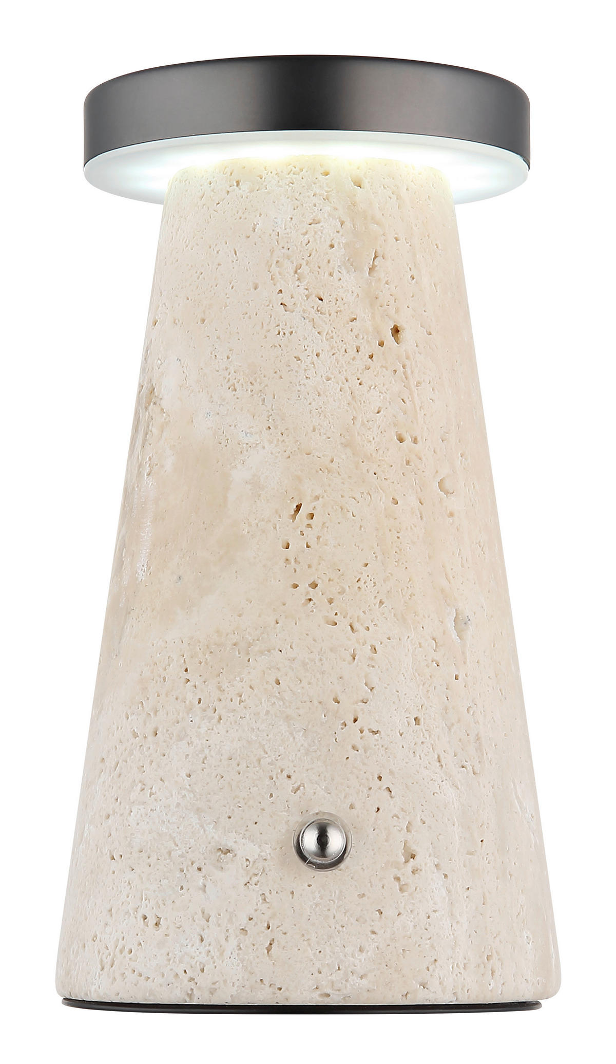 GLOBO Tischleuchte Tischleuchte-Adina - sand/Chrom (13,50/13,50/20,50cm) - GLOBO