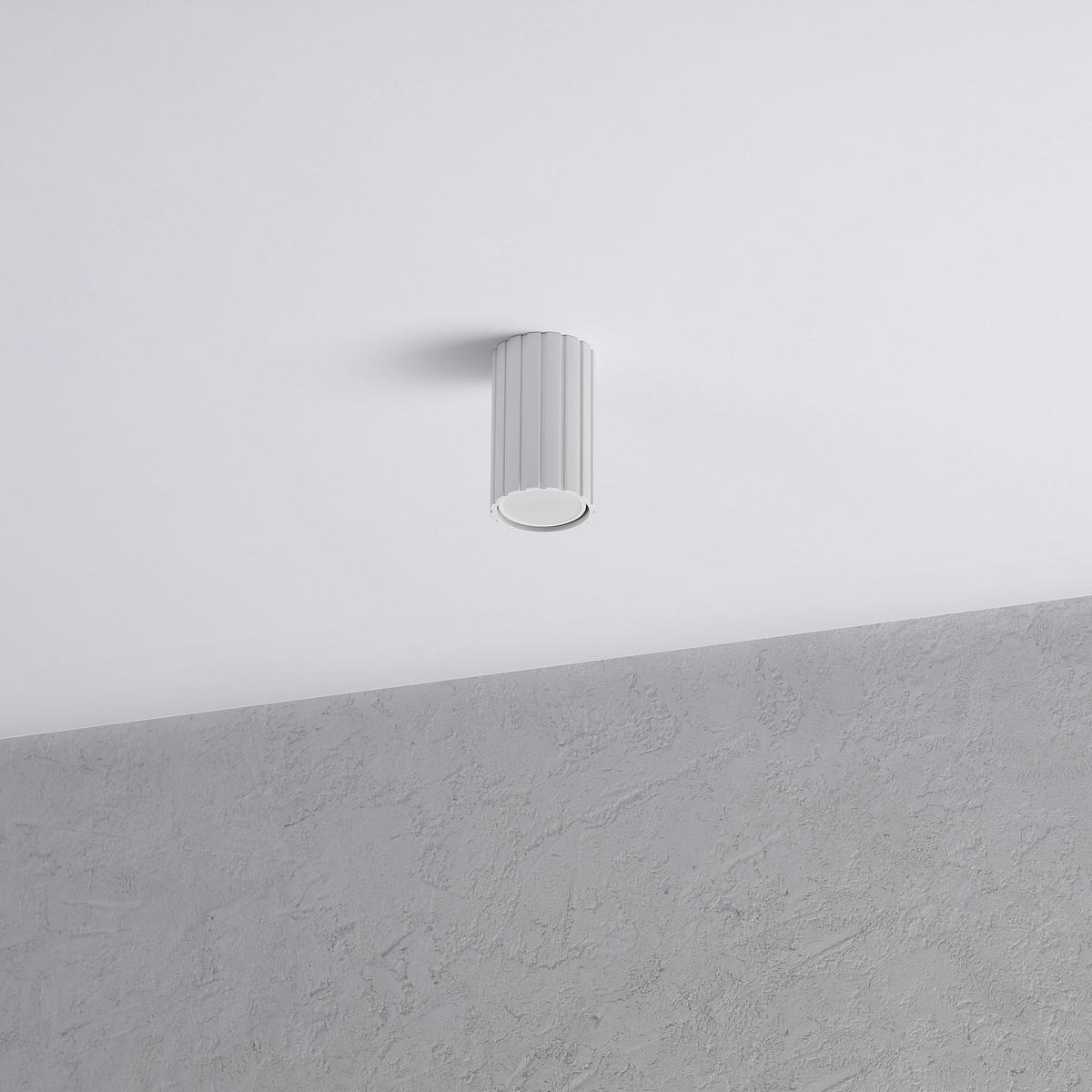 Lamkur Strahler weiß Stahl B/H/L: ca. 6,5x10x6,5 cm 1 Brennstellen Prisma - weiß (6,50/6,50/10,00cm) - Lamkur