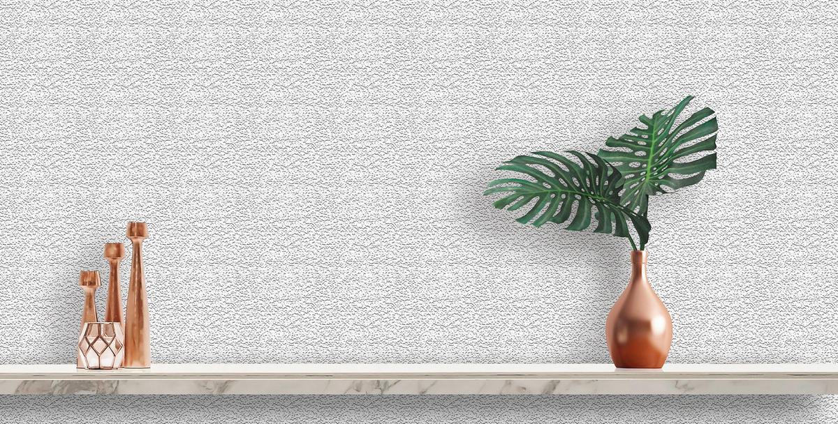 UGEPA Papiertapete Struktur weiß B/L: ca. 53x1005 cm Papiertapete_B774-00 Podest - weiß (53,00/1005,00cm) - UGEPA