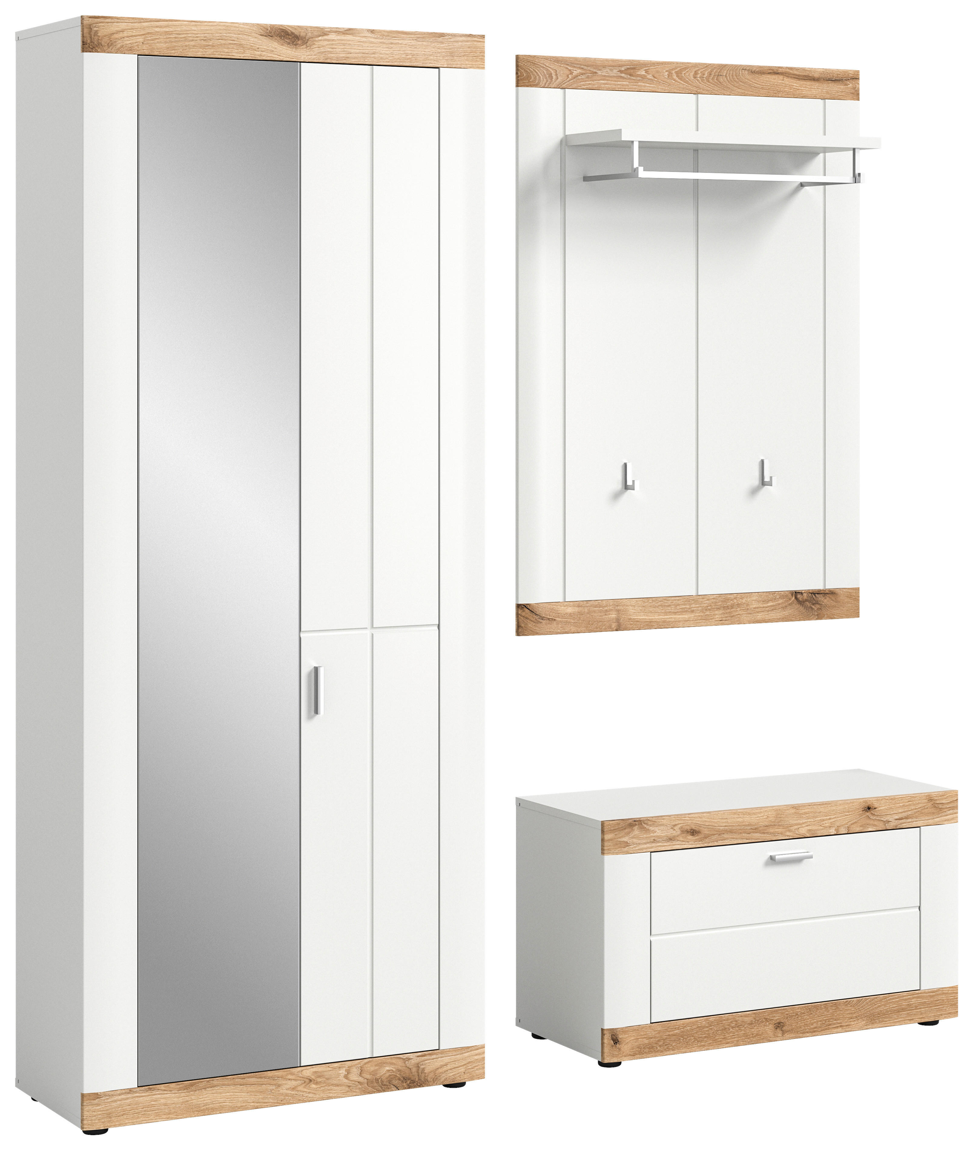 Garderoben-Set  Laredo ¦ weiß ¦ Maße (cm): B: 171 H: 191 T: 37.0 Garderoben günstig online kaufen