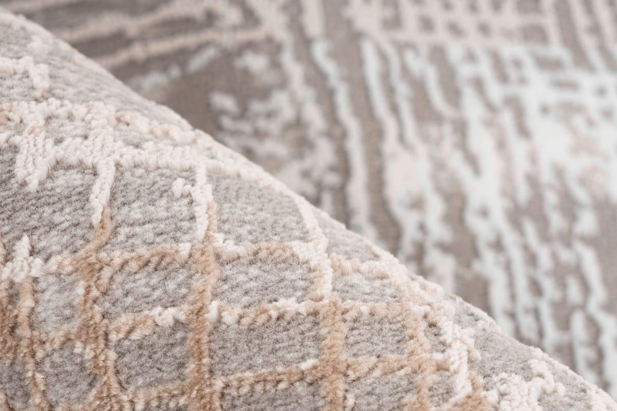 360Living Teppich Akropolis grau B/L: ca. 80x150 cm Akropolis - silber/grau (80,00/150,00cm) - 360Living