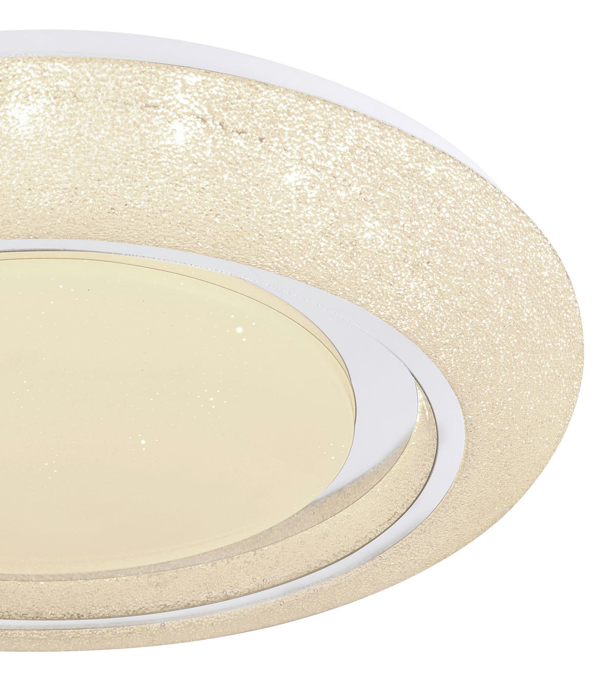 GLOBO Smarte Deckenleuchte 483111-28SH weiß Opal Acryl Chrom Metall H/D: ca. 7x48 cm Rada - weiß/Opal (48,00/7,00cm) - GLOBO