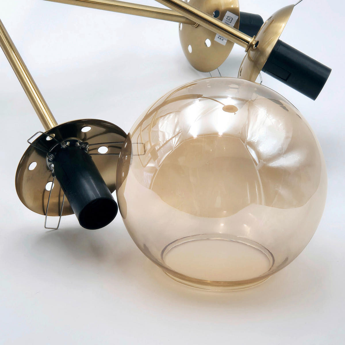 Lamkur Pendelleuchte Pendelleuchte_8flg. - gold/schwarz (68,00/76,00cm) - Lamkur