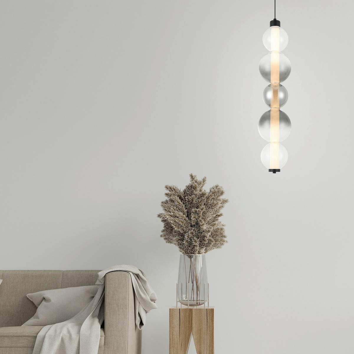 Lamkur Hängeleuchte Lummi - schwarz (15,00/120,00/15,00cm) - Lamkur