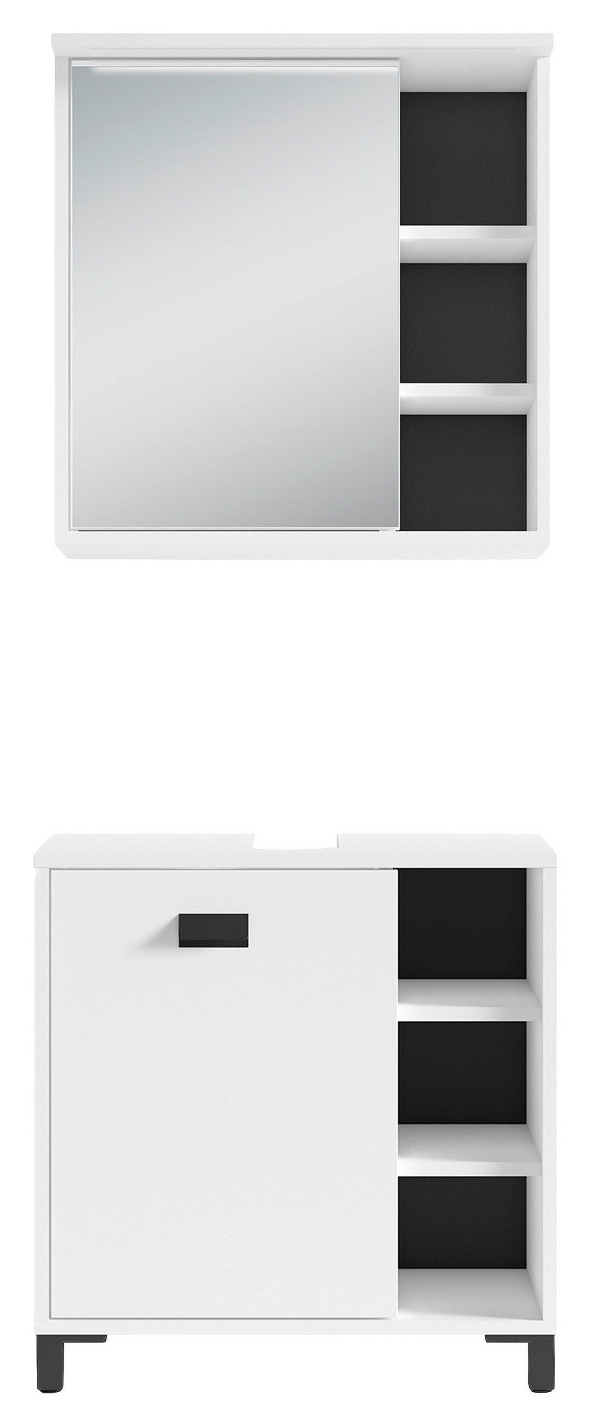 Badezimmer-Set WELLNESS, Set 2-tlg. weiß WELLNESS, Set 2-tlg. - weiß - byLIVING