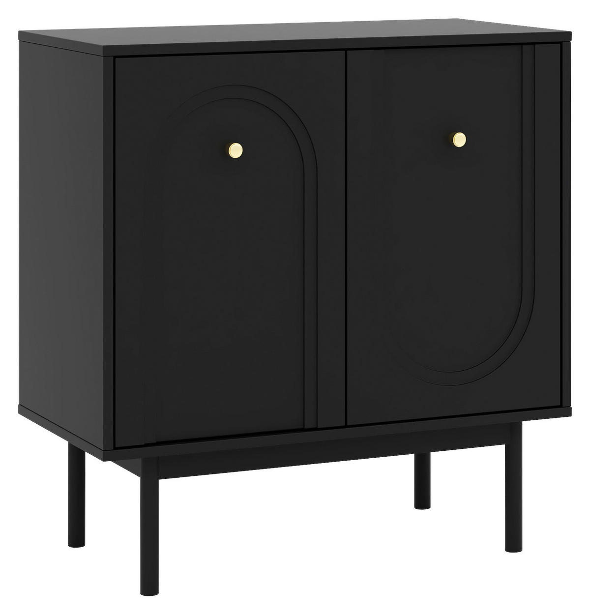 Kommode MAZOMA schwarz gold Optik B/H/T: ca. 79x82x39 cm MAZOMA - gold/schwarz (79,00/82,00/39,00cm) - WIPMEB