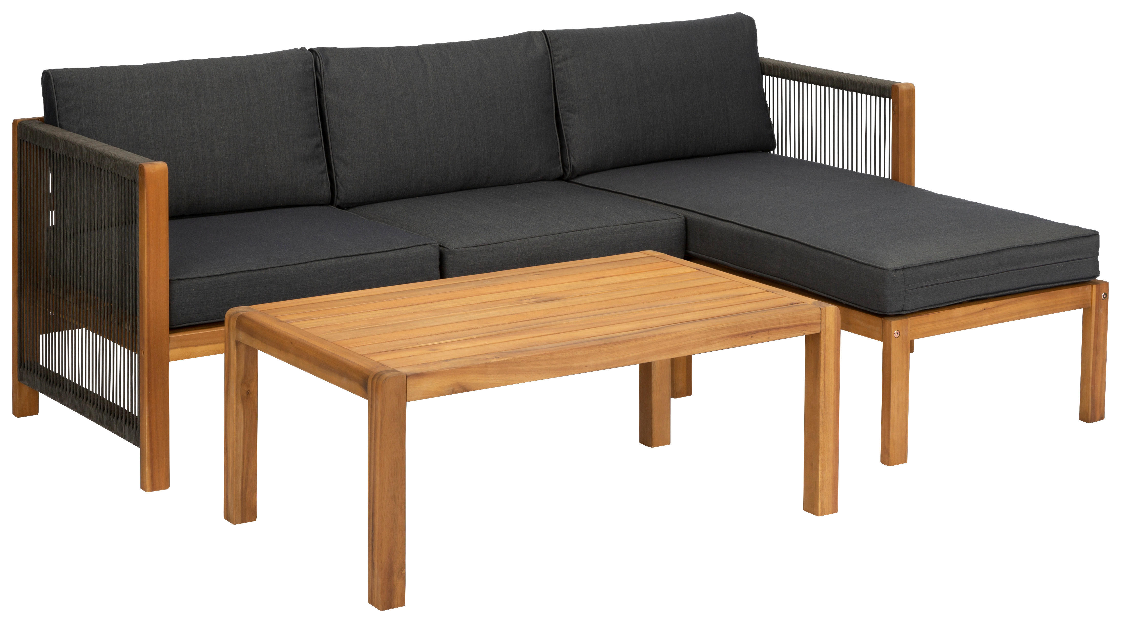 Acamp Loungeset Malaga teak Akazie B/H/T: ca. 132x64x66 cm Malaga - teak (132,00/64,00/66,00cm) - Acamp