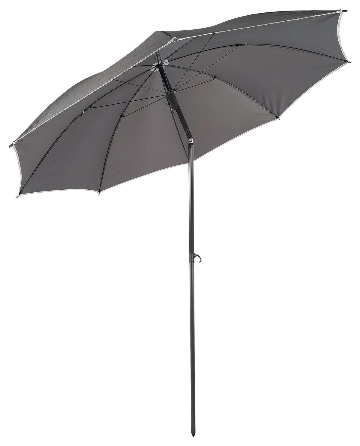 VCM Balkon-Sonnenschirm anthrazit Stahl H/D: ca. 280x180 cm Balkon-Sonnenschirm - anthrazit (180,00/280,00cm) - VCM