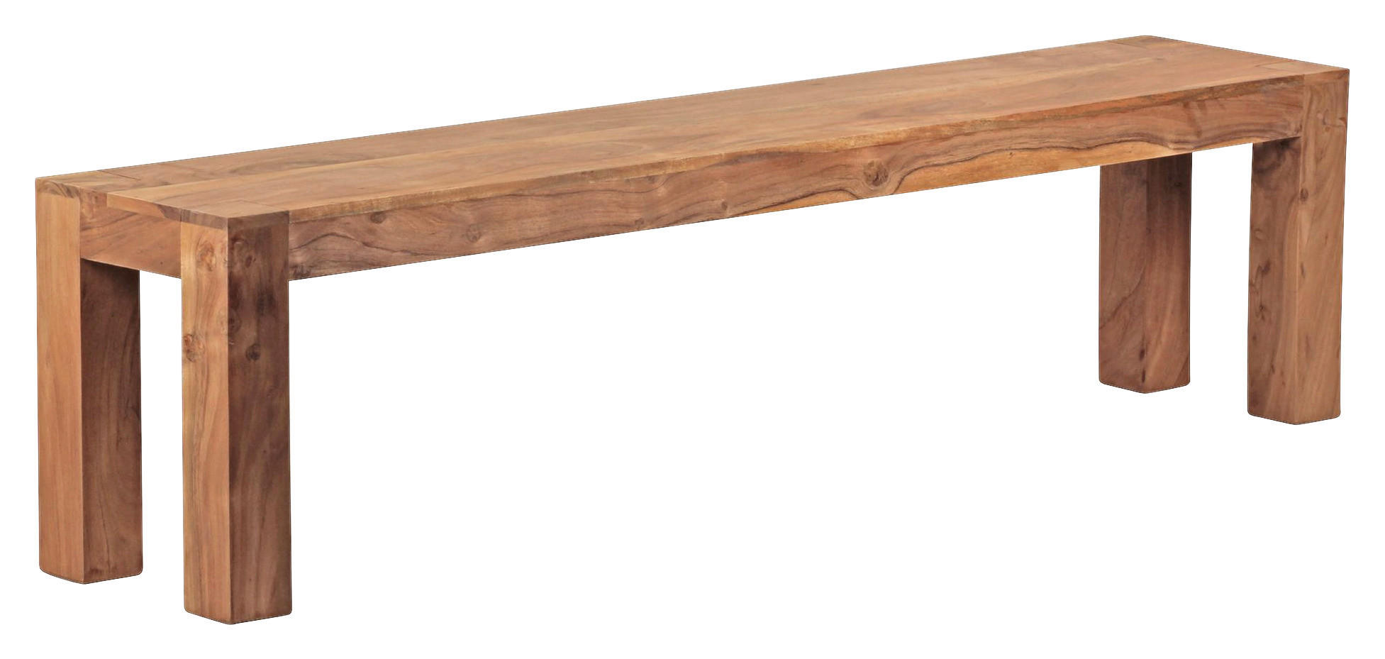 Sitzbank natur Akazie B/H/T: ca. 180x45x35 cm Sitzbank - natur (180,00/45,00/35,00cm) - Wohnling