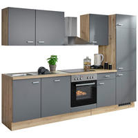 MENKE Küchenblock Gia grau B/H/T: ca. 280x200x60 cm Gia - Eiche/grau (280,00/200,00/60,00cm) - MENKE