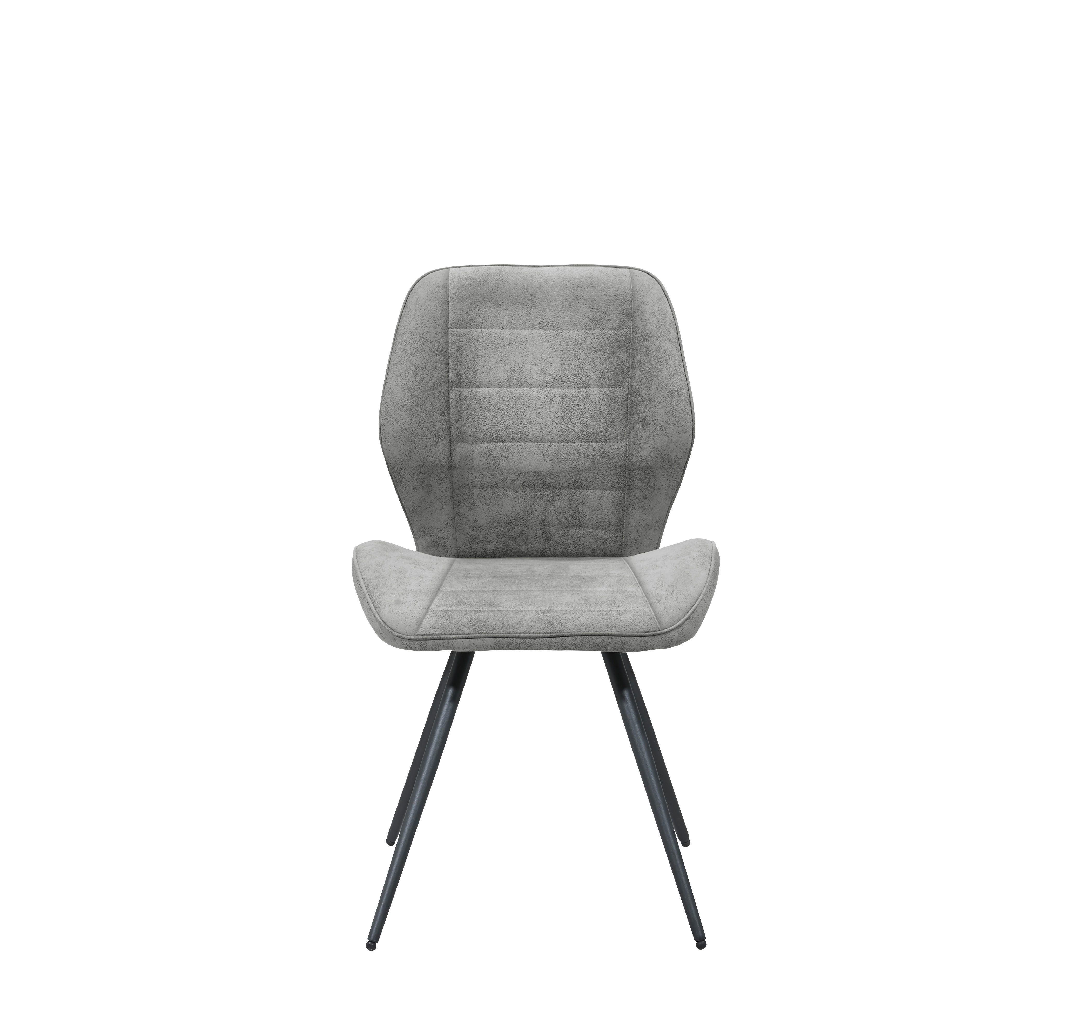 Stuhl New York grau Microfaser B/H/T: ca. 51x87x55 cm New York - schwarz/grau (51,00/87,00/55,00cm)