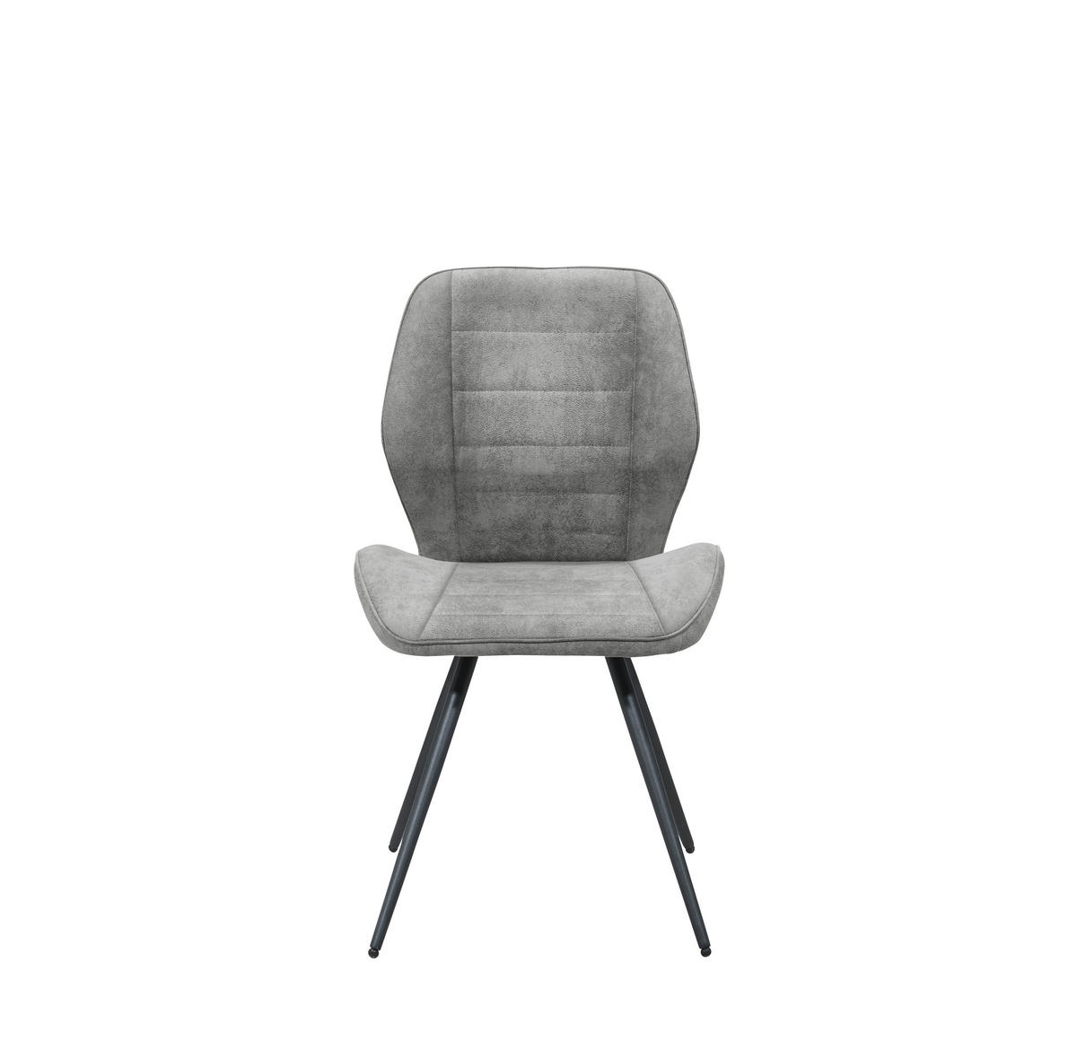 Stuhl New York grau Microfaser B/H/T: ca. 51x87x55 cm New York - schwarz/grau (51,00/87,00/55,00cm)