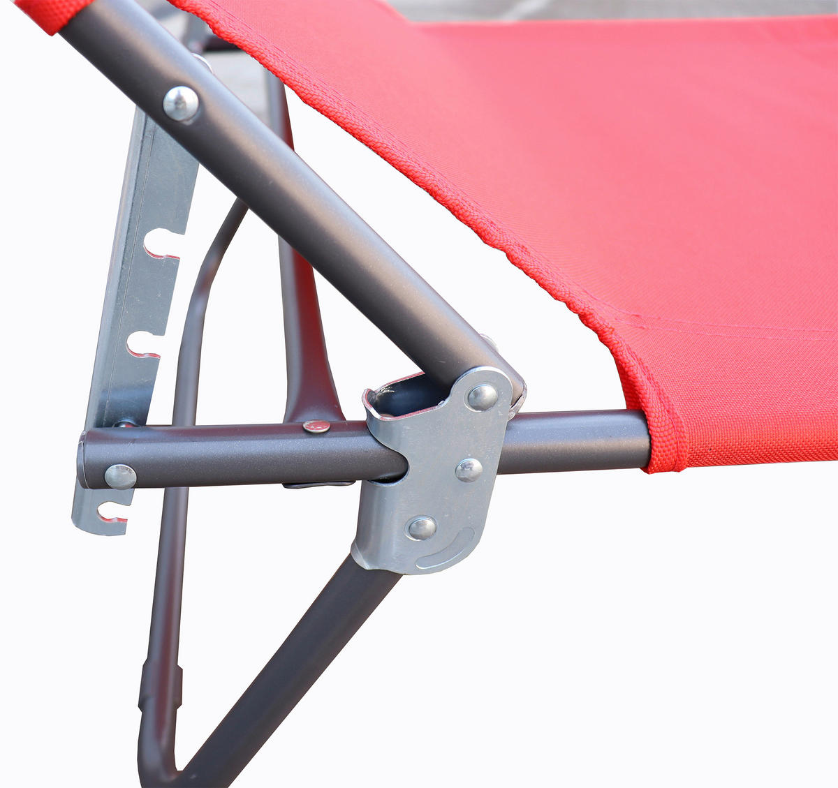 VCM Sonnenliege rot Polyester-Mischgewebe B/H/L: ca. 55x34x190 cm Sonnenliege - rot (190,00/55,00/34,00cm) - VCM