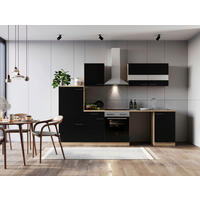 Respekta Küchenblock Merle schwarz B/H/T: ca. 280x200x60 cm Merle - Eiche/schwarz (280,00/200,00/60,00cm) - Respekta