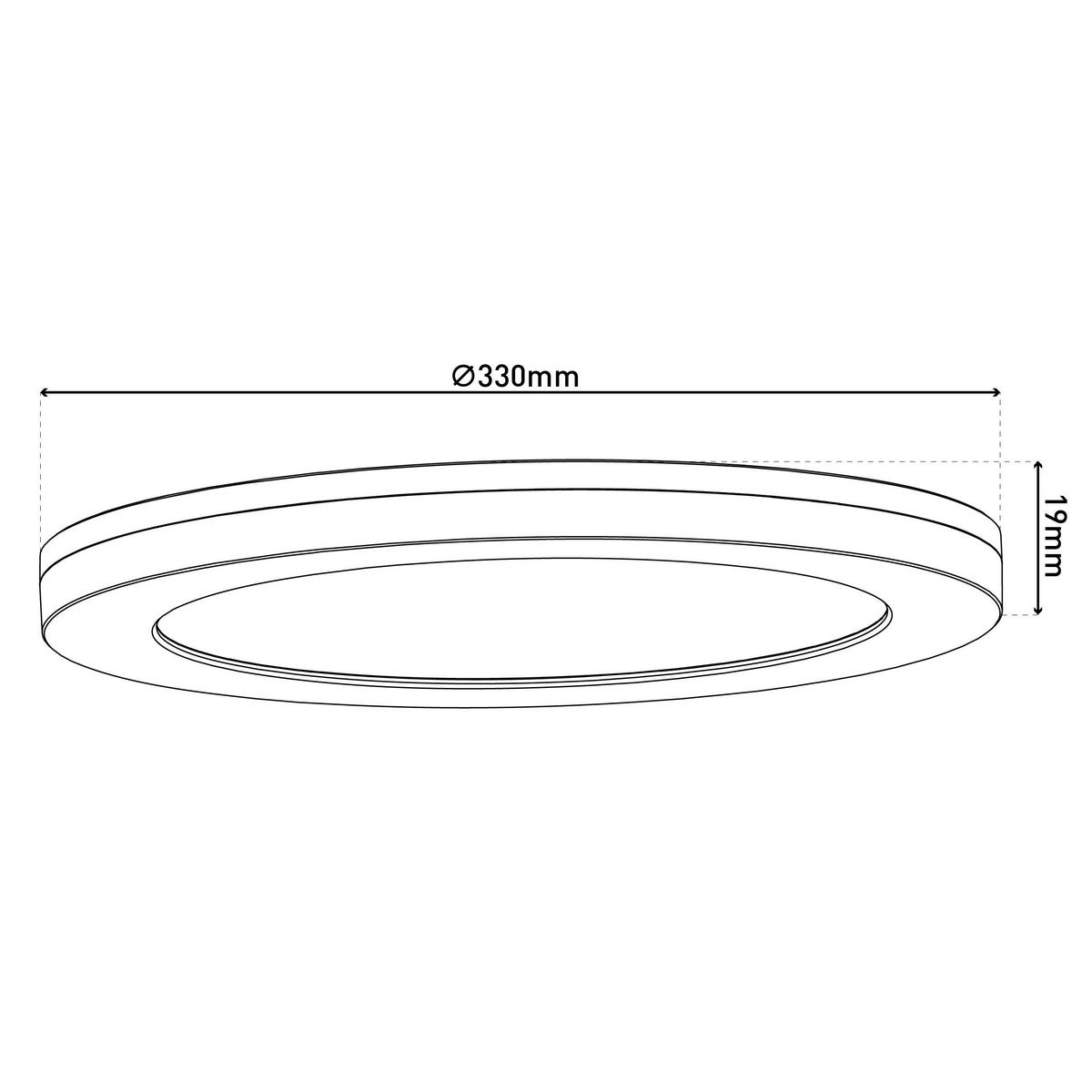 Näve Leuchten Deckenleuchte Bonus - Chrom (33,00/1,90/33,00cm) - Näve Leuchten