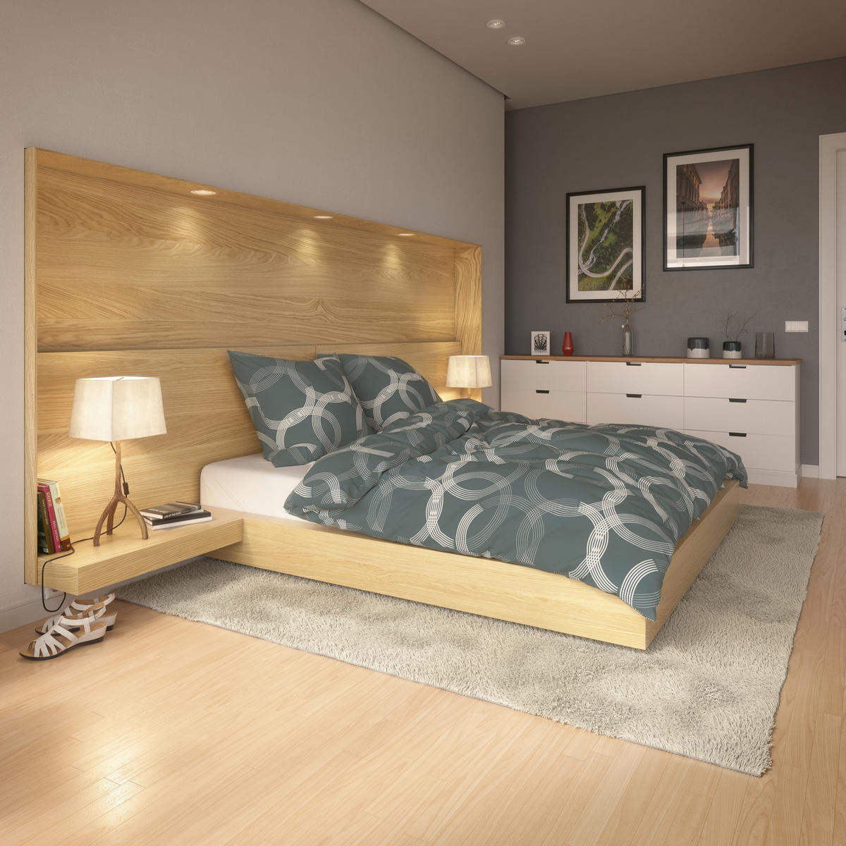 Microfaser Bettwäsche Bettwäsche_Microfaser Kreise - grau (135,00/200,00cm)