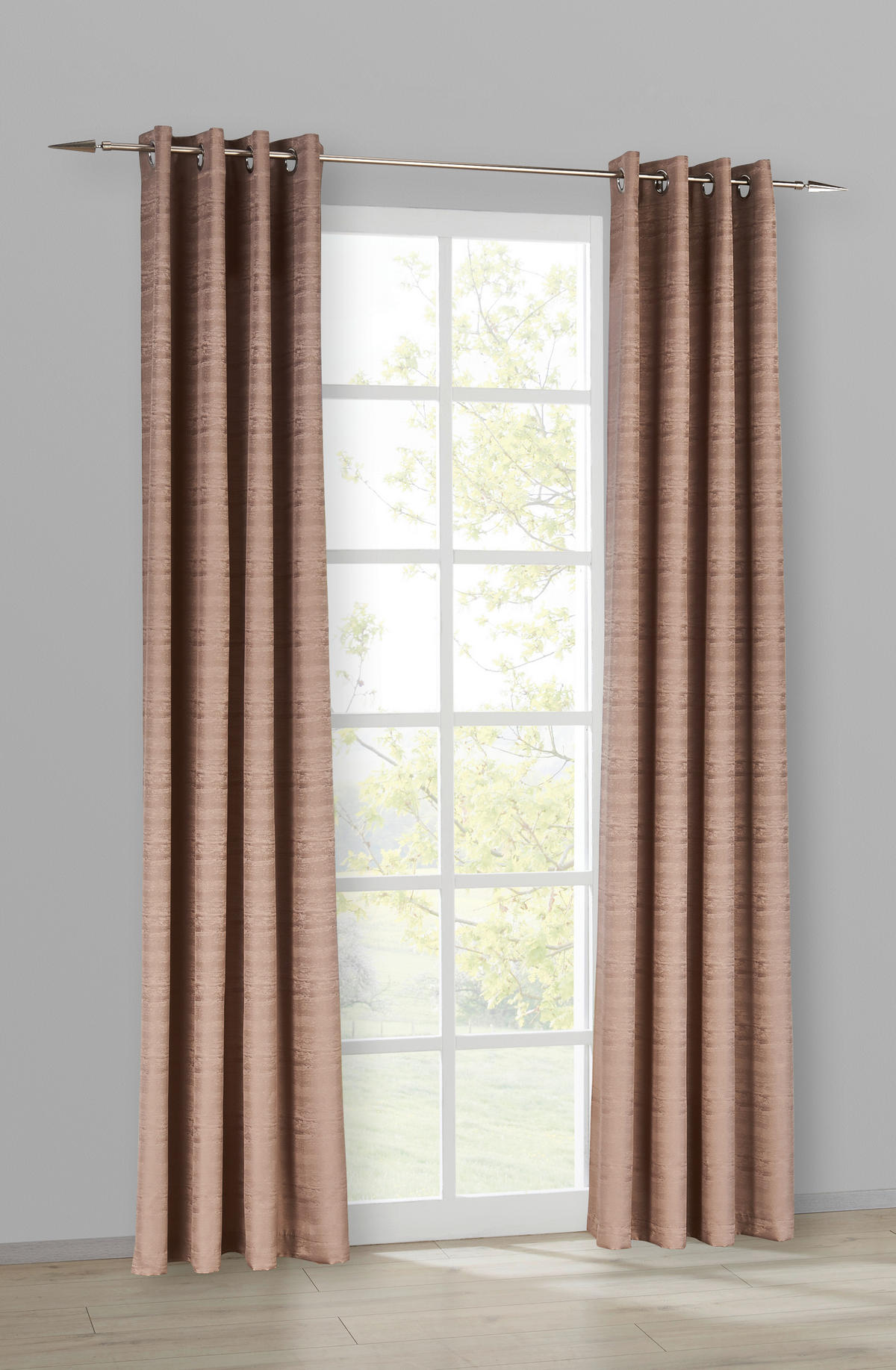 Ösenvorhang Turin taupe B/L: ca. 140x245 cm Turin - taupe (140,00/245,00cm) - ACUS design collection
