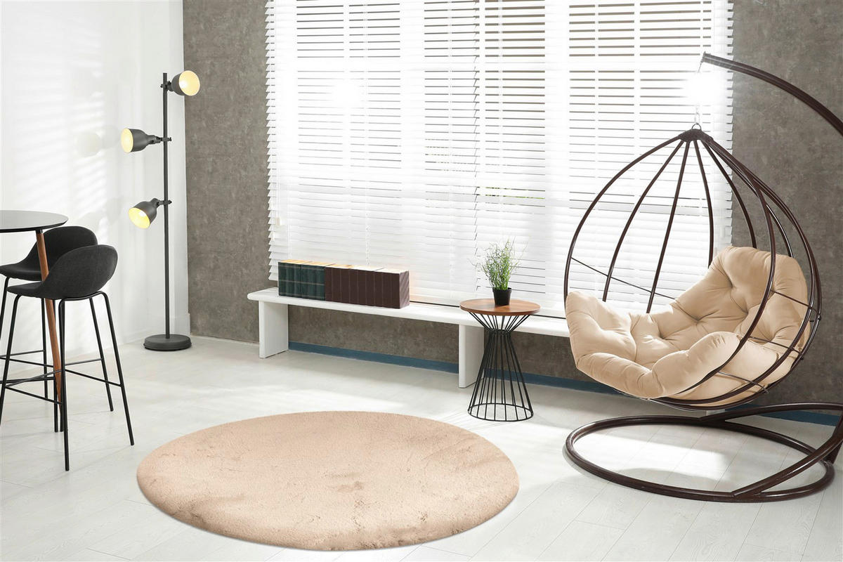 Padiro Hochflorteppich Rabbit Light 525 elfenbein B/H/L: ca. 120x3,6x120 cm Rabbit Light 525 - elfenbein (120,00/120,00/3,60cm) - Padiro