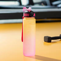 HI Trinkflasche rosa Kunststoff Sport-Trinkflasche - rosa - HI
