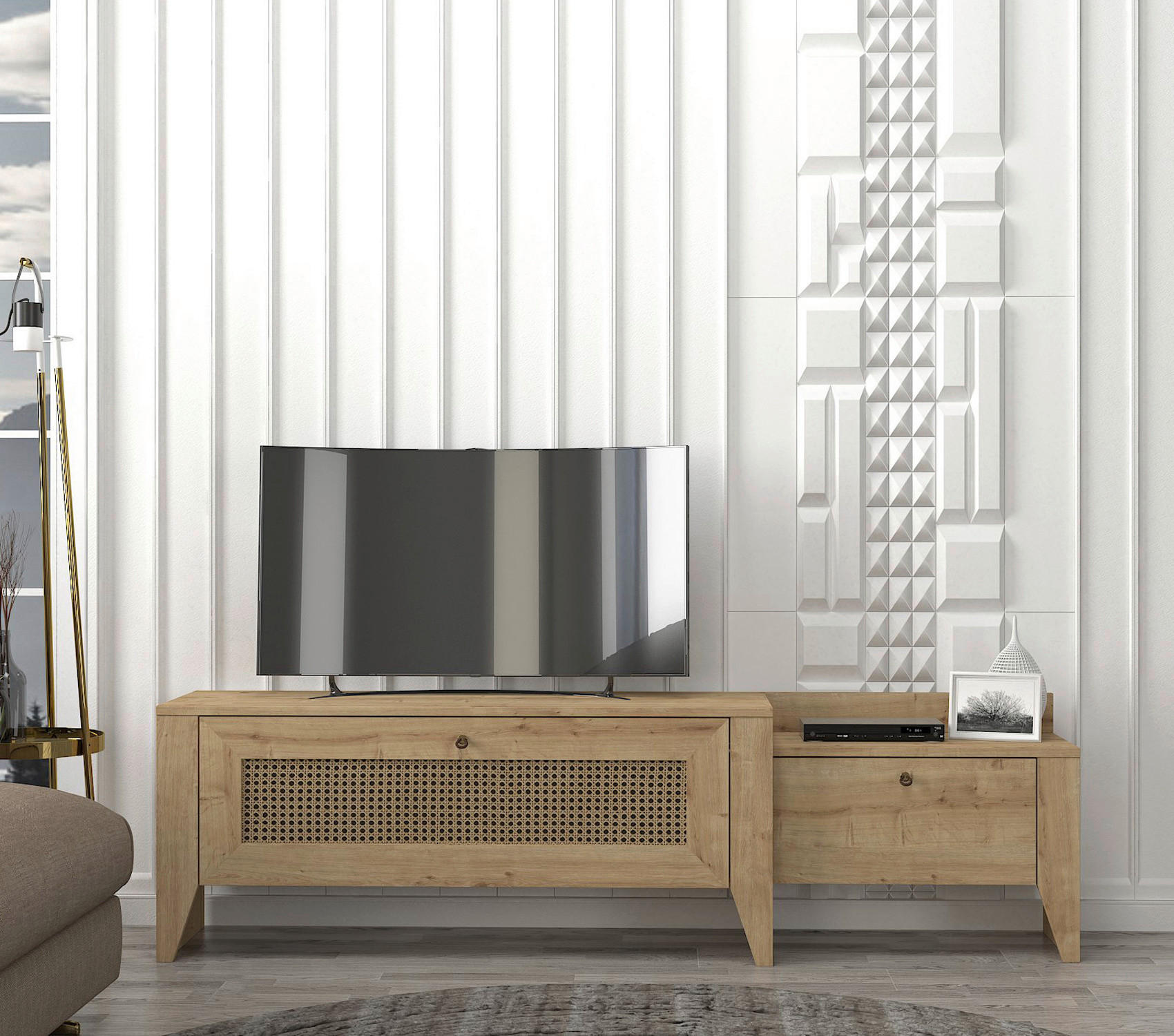 TV-Lowboard Madura Saphir Nachbildung B/H/T: ca. 120x50x35 cm Madura - Saphir (120,00/50,00/35,00cm) - moebel17