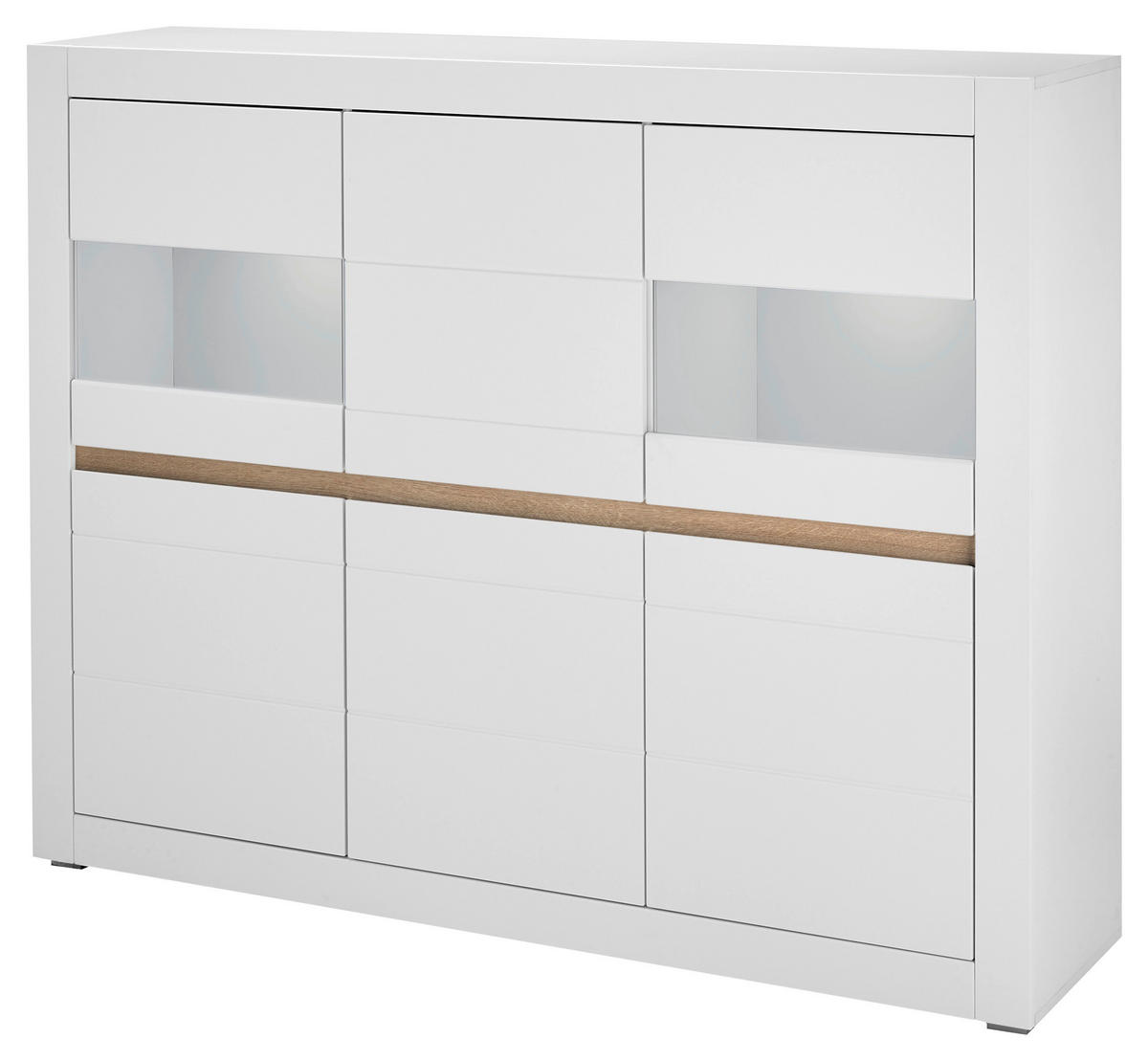 Highboard Chester weiß matt B/H/T: ca. 165x132x42 cm Chester - weiß (165,00/132,00/42,00cm)