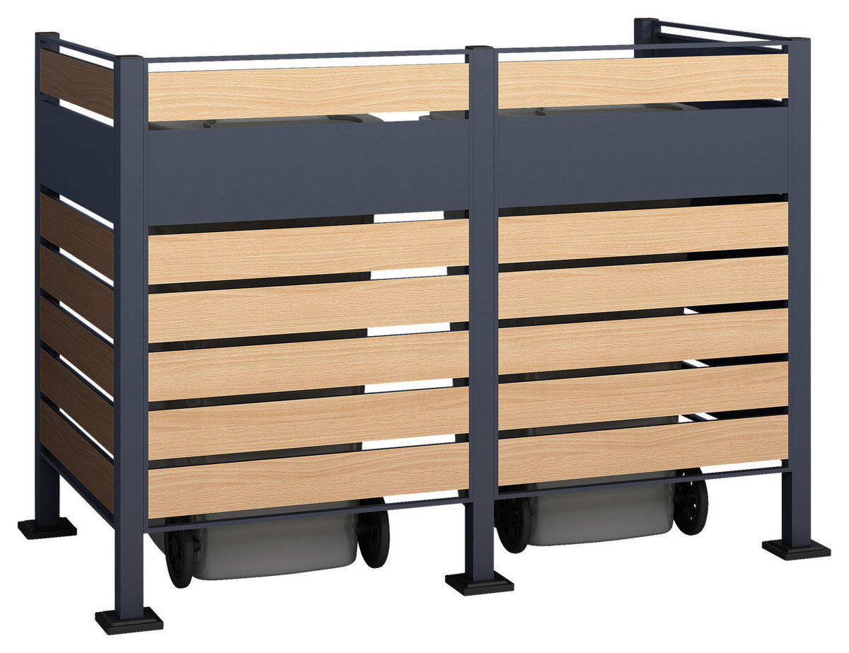 Westmann MülltonnenverkleidungBox Planum Box Planum - natur/anthrazit (90,00/170,00/120,00cm) - Westmann