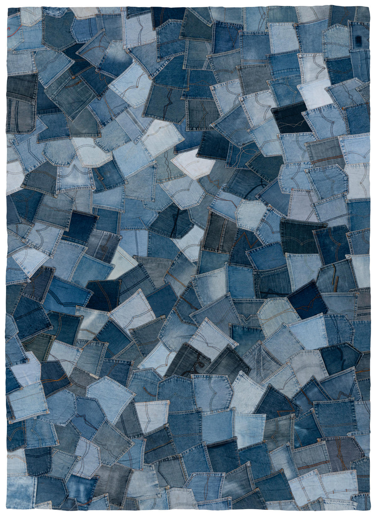 Obsession Teppich My Denim Pocket blau B/L: ca. 80x150 cm My Denim Pocket - blau (80,00/150,00cm) - Obsession