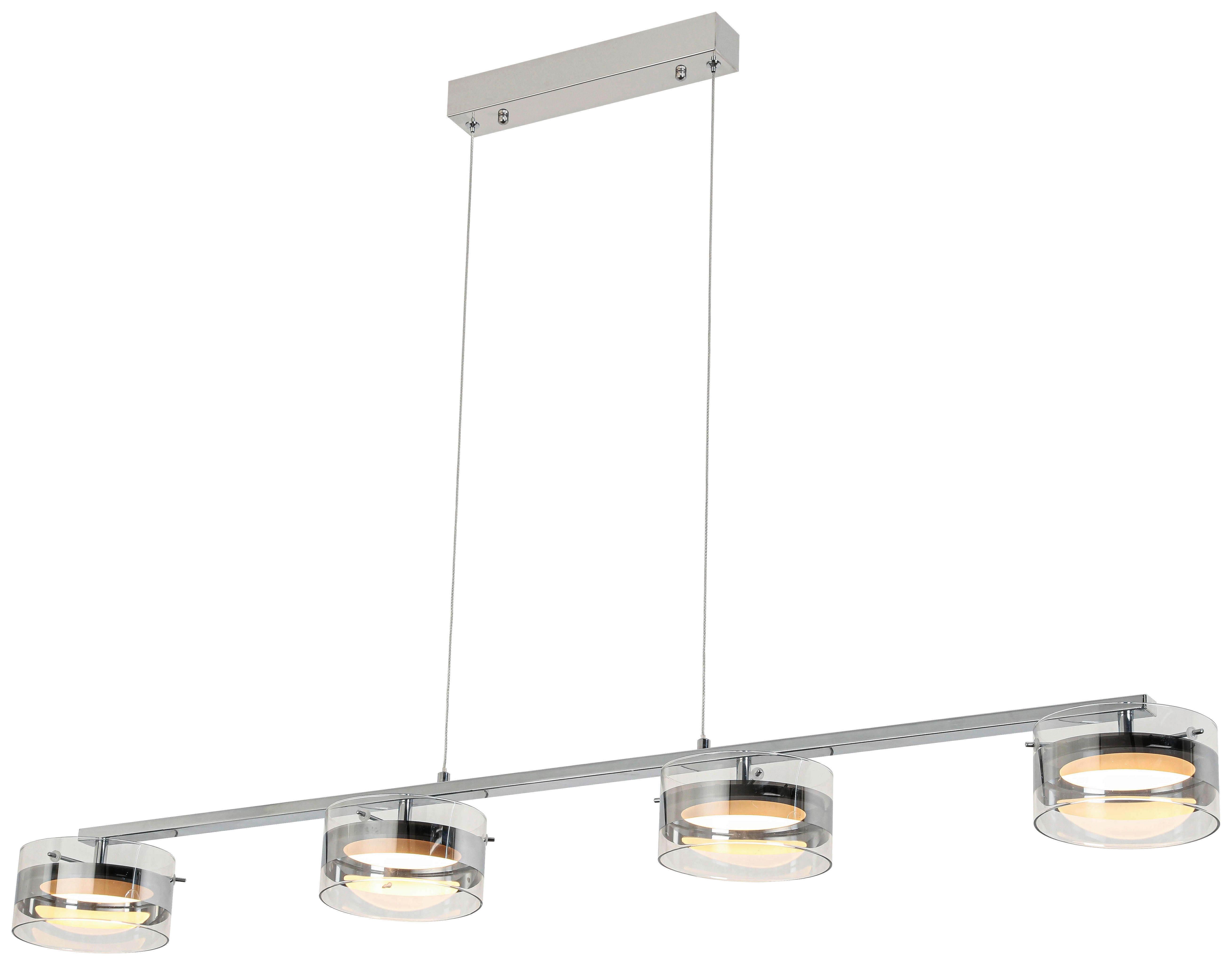 Pendelleuchte Chrom Metall Glas B/H: ca. 15x120 cm LED-Pendelleuchte_Annabell - Chrom (15,00/120,00cm)