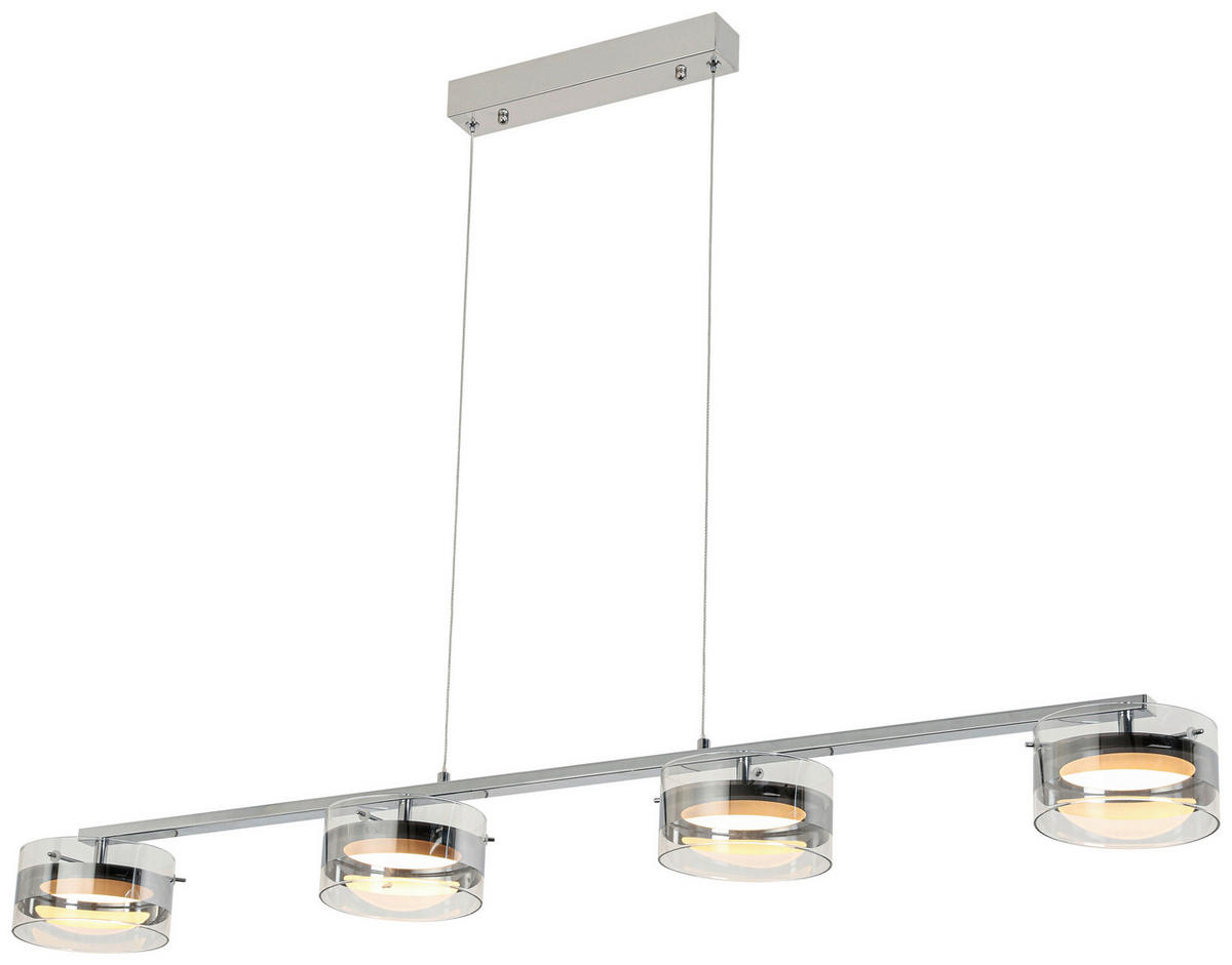 Pendelleuchte Chrom Metall Glas B/H: ca. 15x120 cm LED-Pendelleuchte_Annabell - Chrom (15,00/120,00cm)