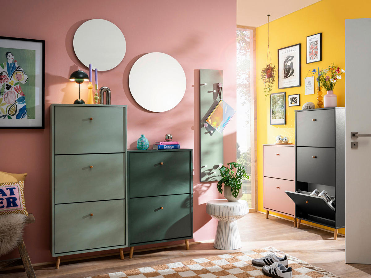 Schuhkipper Bjarne apricot B/H/T: ca. 59,8x92,2x20 cm Bjarne - apricot (59,80/92,20/20,00cm) - Möbelpartner