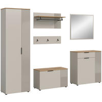 Garderobe Slide Kaschmirgrau Nachbildung Evoke Oak Nachbildung B/H/T: ca. 250x190x36 cm Slide - (250,00/190,00/36,00cm) - xonox.home