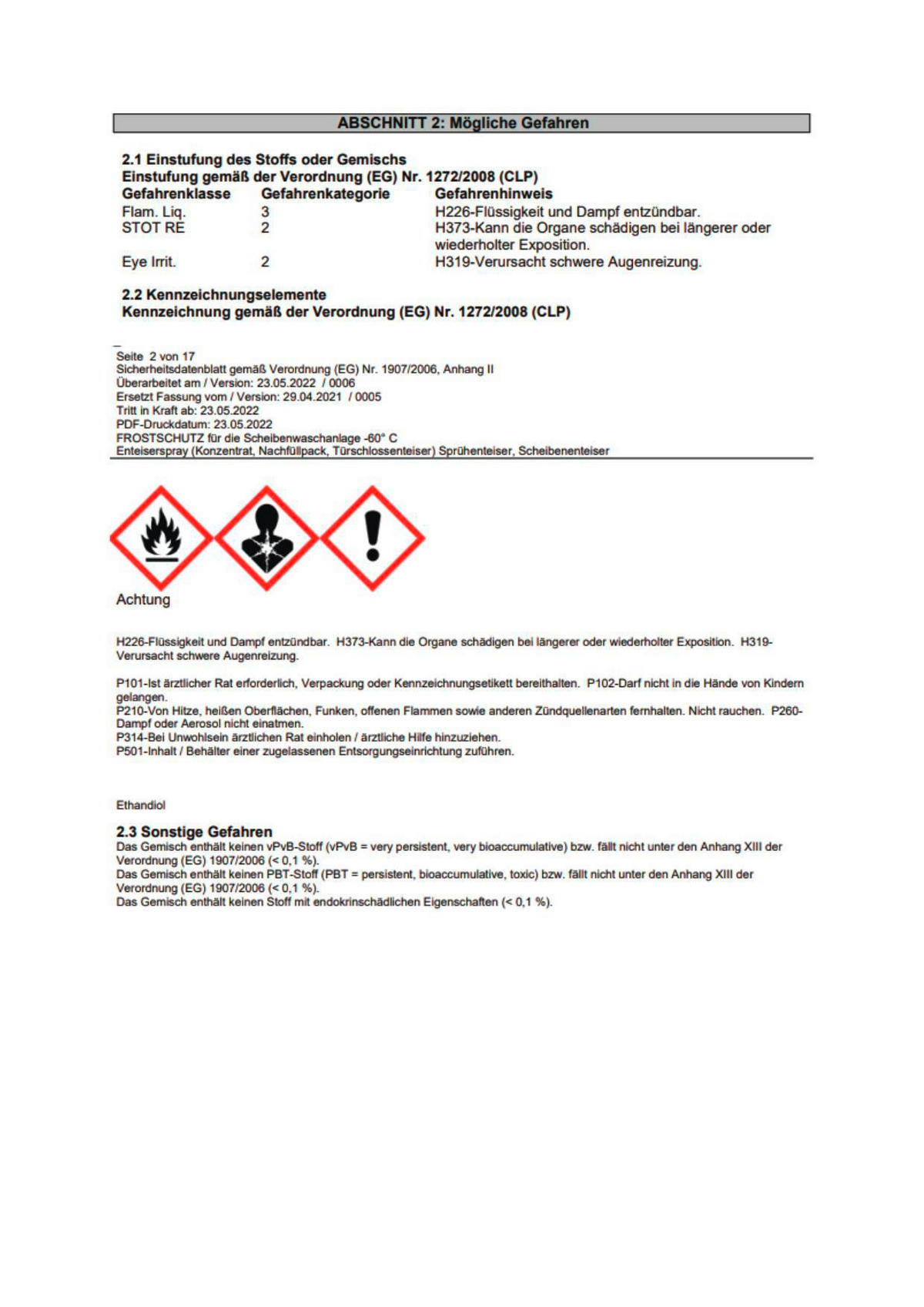 KLAX Enteiserspray ca. 0,5 l Enteiserspray 500ml - (500ml) - KLAX