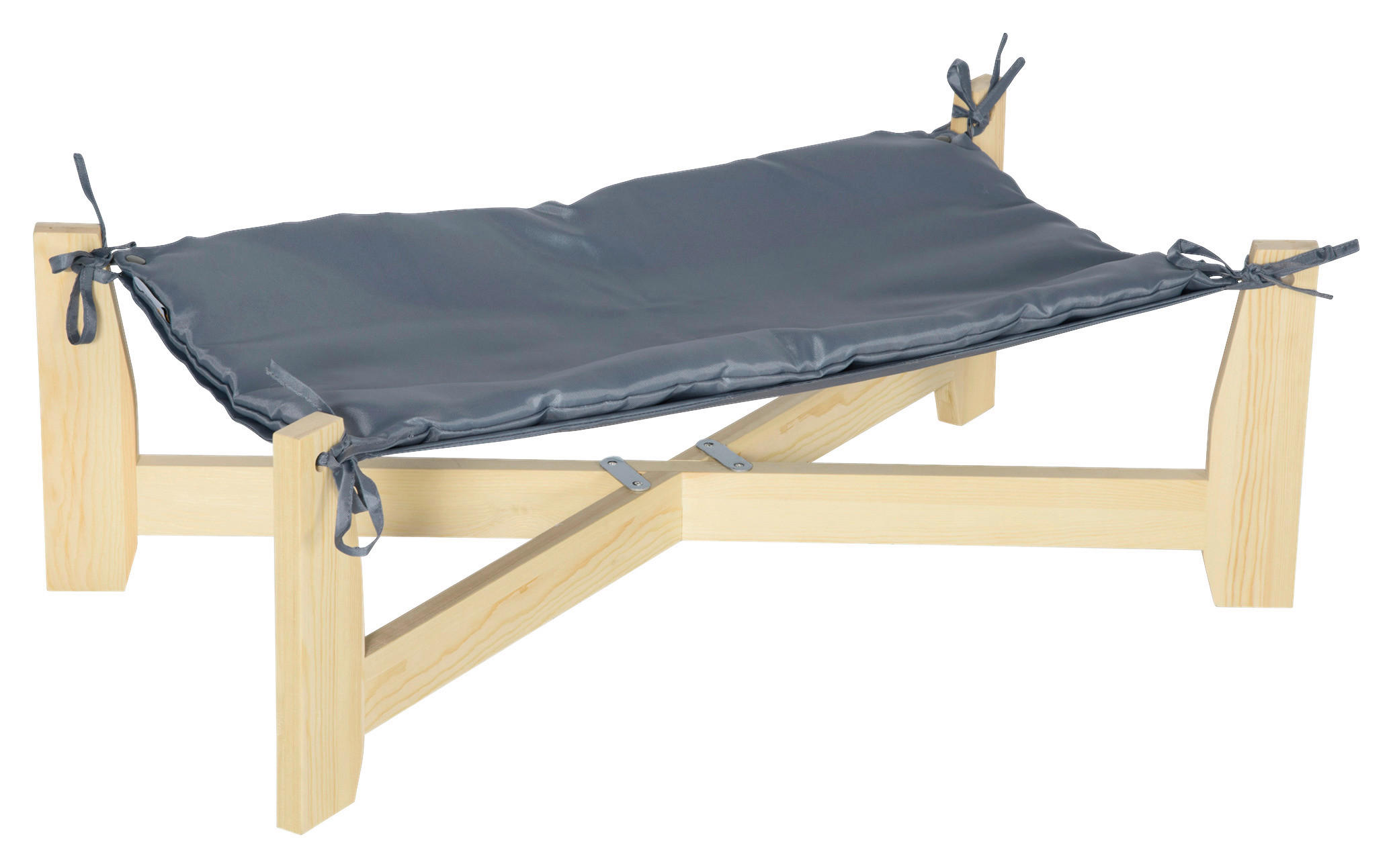 PawHut Haustierbett natur Polyester B/H/L: ca. 40x25x72 cm Haustierbett - hellgrau/natur (72,00/40,00/25,00cm) - PawHut