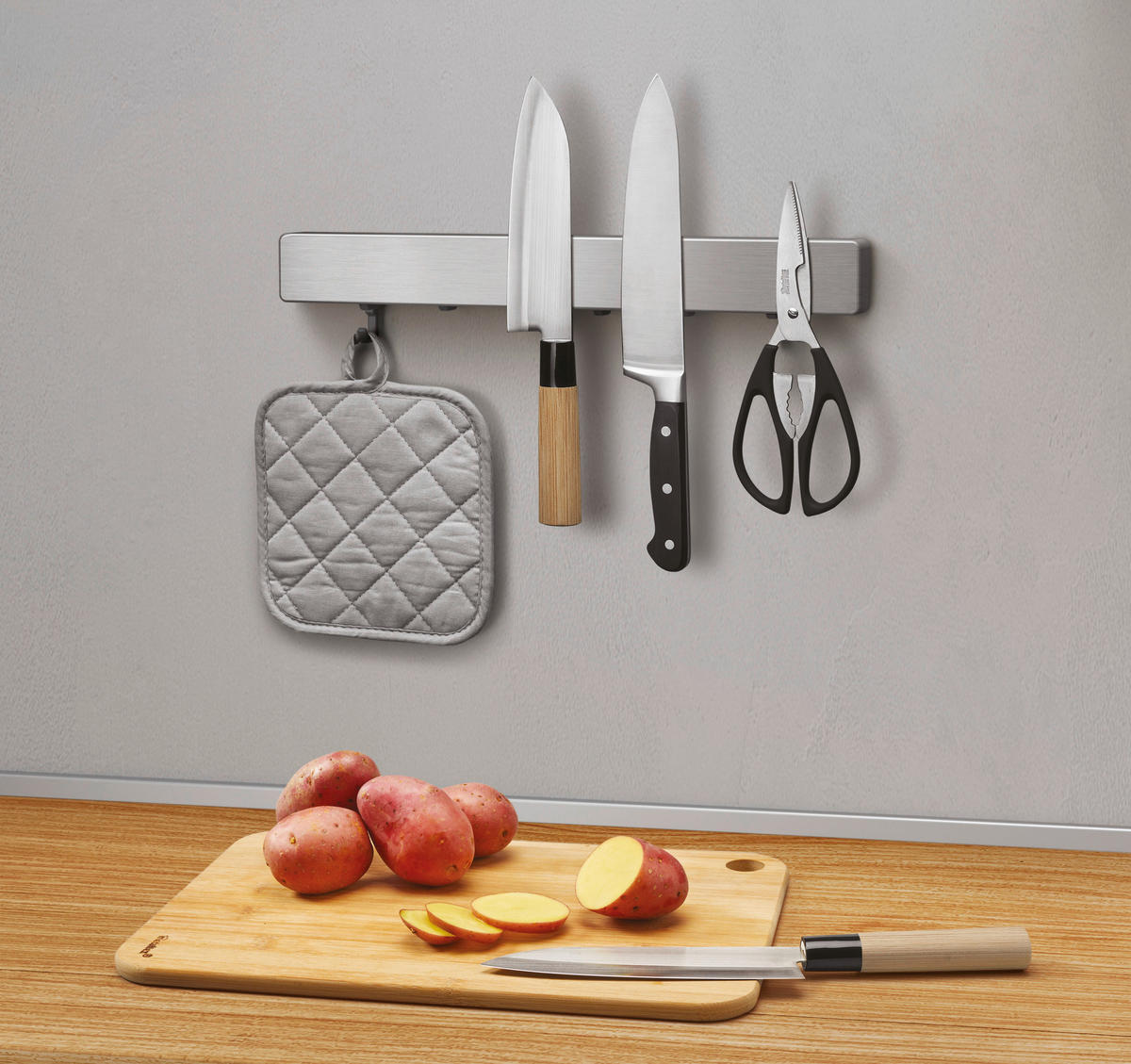 Metaltex Multihalterung Metallika silber Edelstahl B/H/T: ca. 39x5x3 cm Metallika - silber (39,00/5,00/3,00cm) - Metaltex