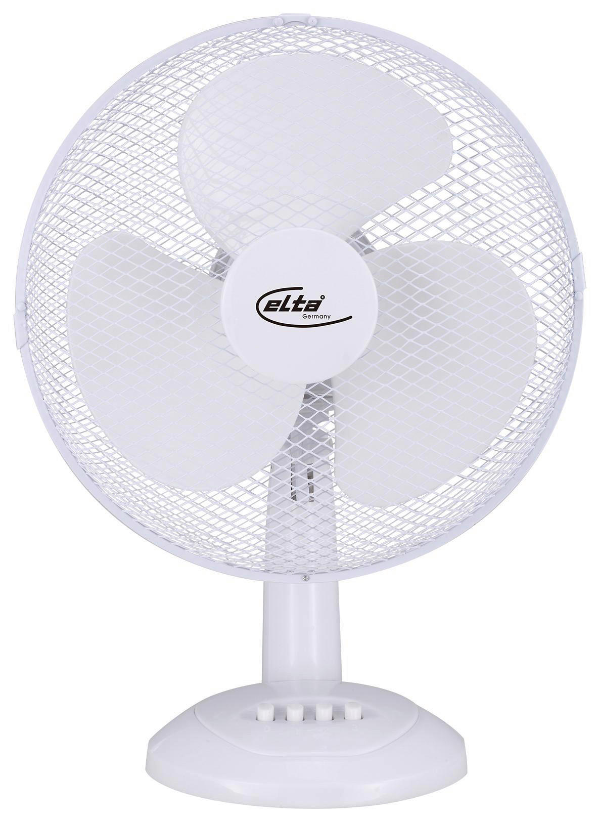 Elta Tischventilator TVT-30.2 weiß Metall Kunststoff D: ca. 30 cm Tischventilator_Elta 3001220 - weiß (30,00cm) - Elta