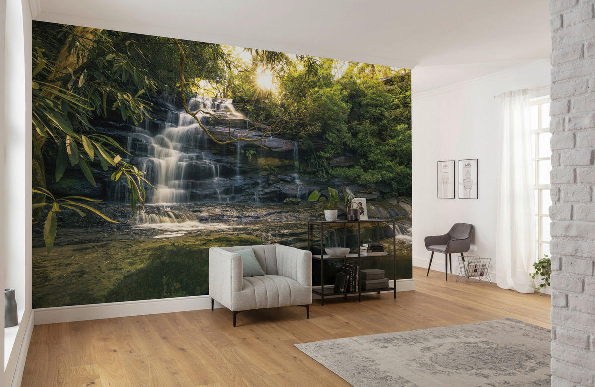 Komar Fototapete Golden Falls B/L: ca. 450x280 cm Golden Falls - (450,00/280,00cm) - Komar